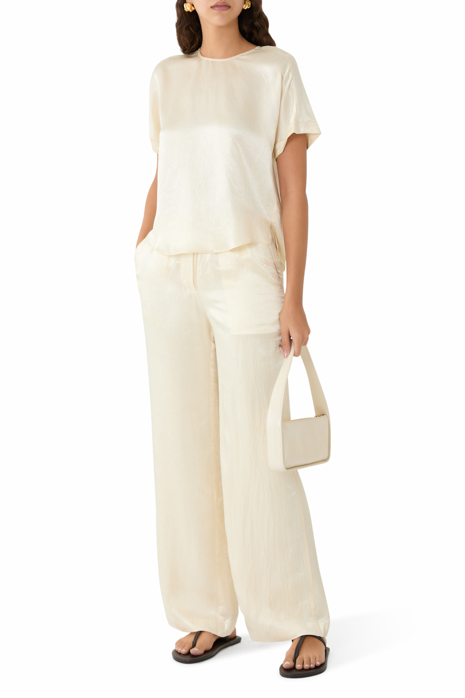 قميص أديسون بأكمام قصيرة خامة مجعدة