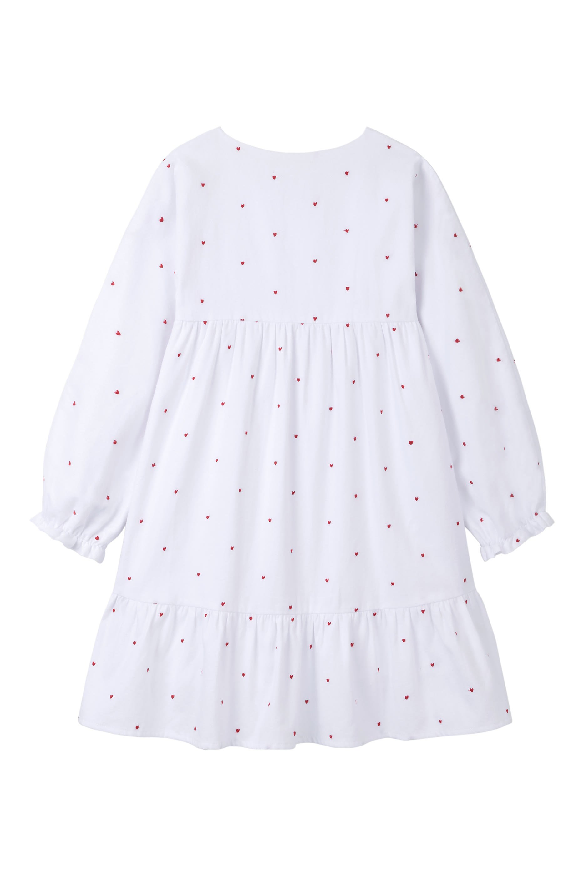 فستان بتطريزات قلب قطن عضوي للأطفال