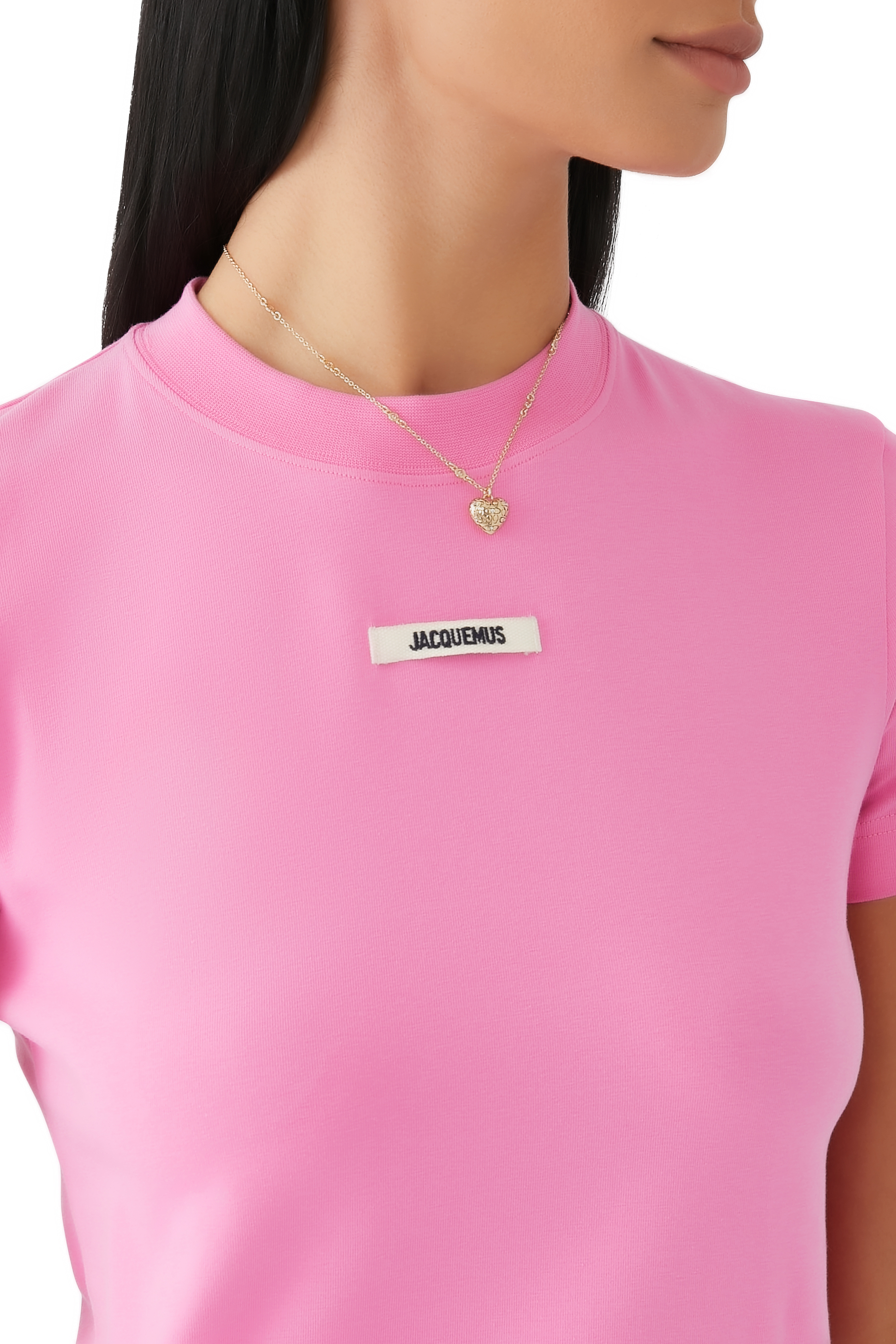 قلادة بدلاية تصميم قلب قابلة للفتح بنقشة شعار الماركة بنمط مبطن