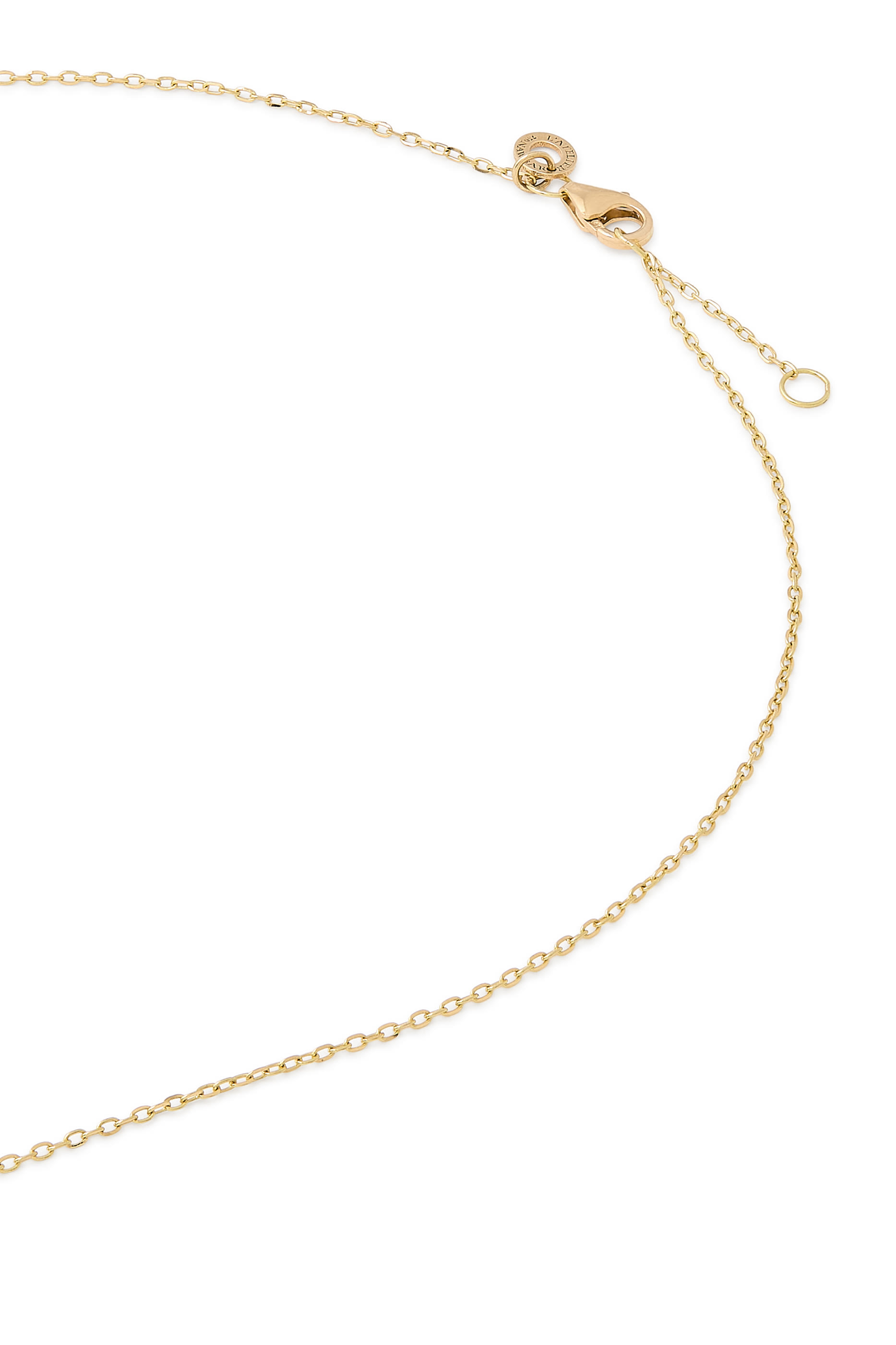 قلادة ويذ لاك مزينة بالفيروز والماس، ذهب أصفر عيار 18