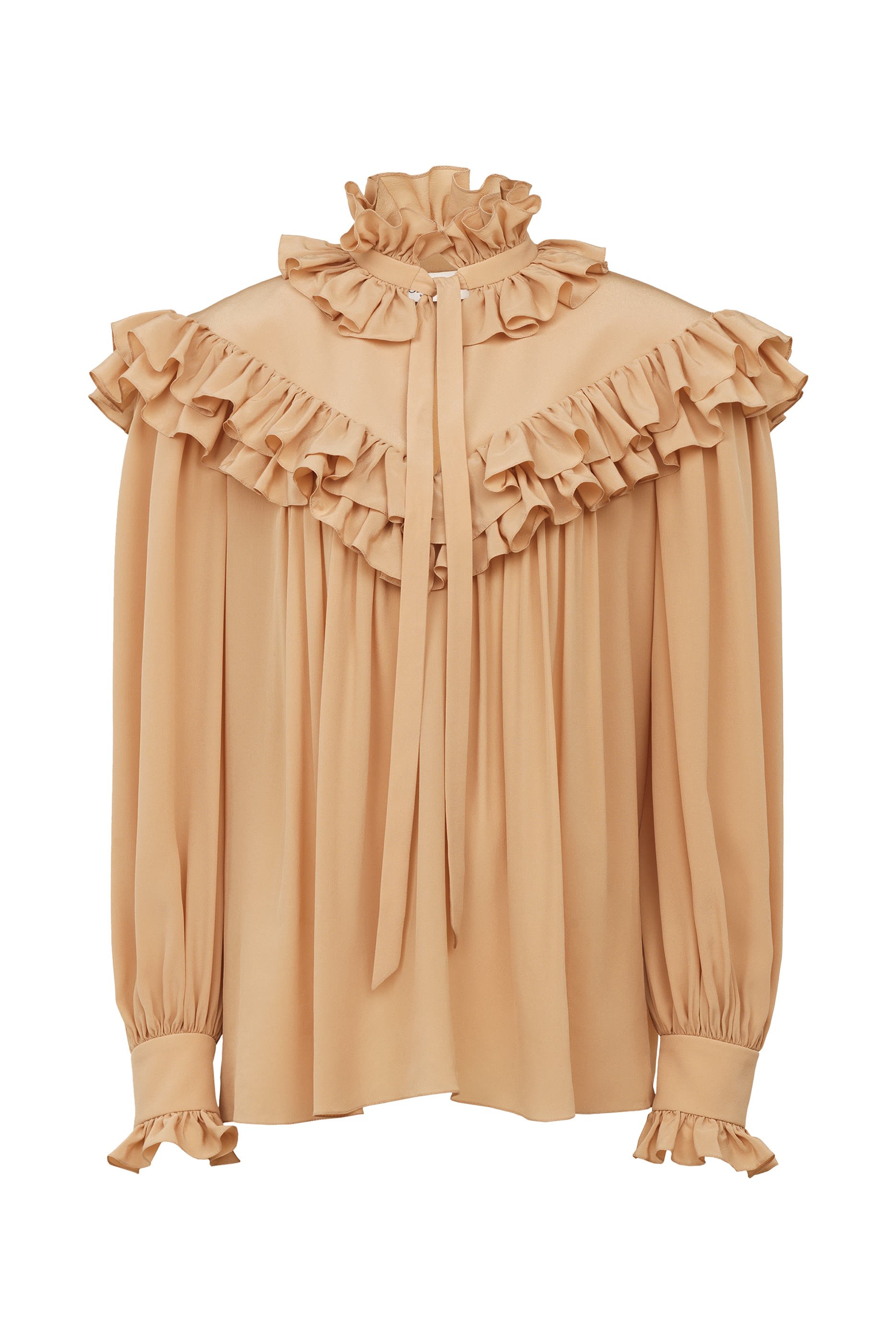 بلوزة بقصة فضفاضة مزينة بكشكش