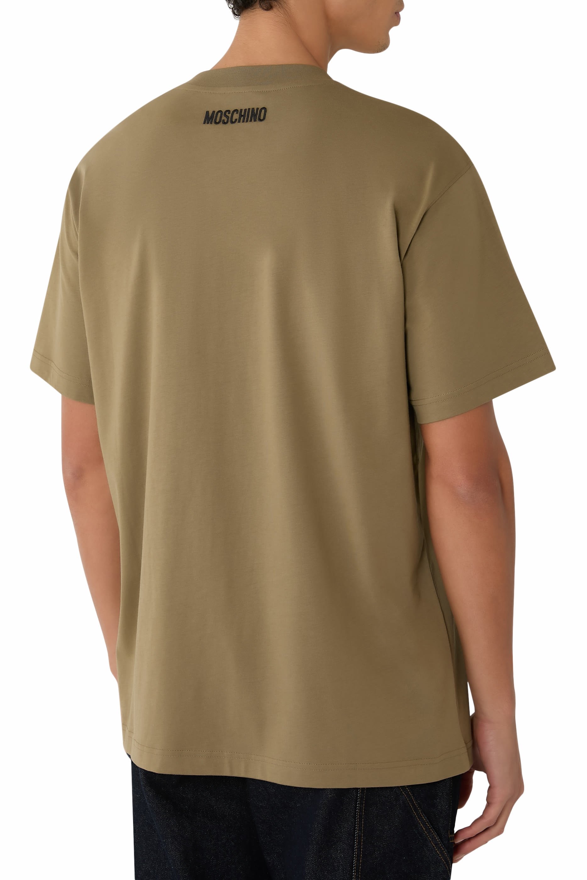 تيشيرت بتطريز عبارة هارد تايمز قطن جيرسيه عضوي