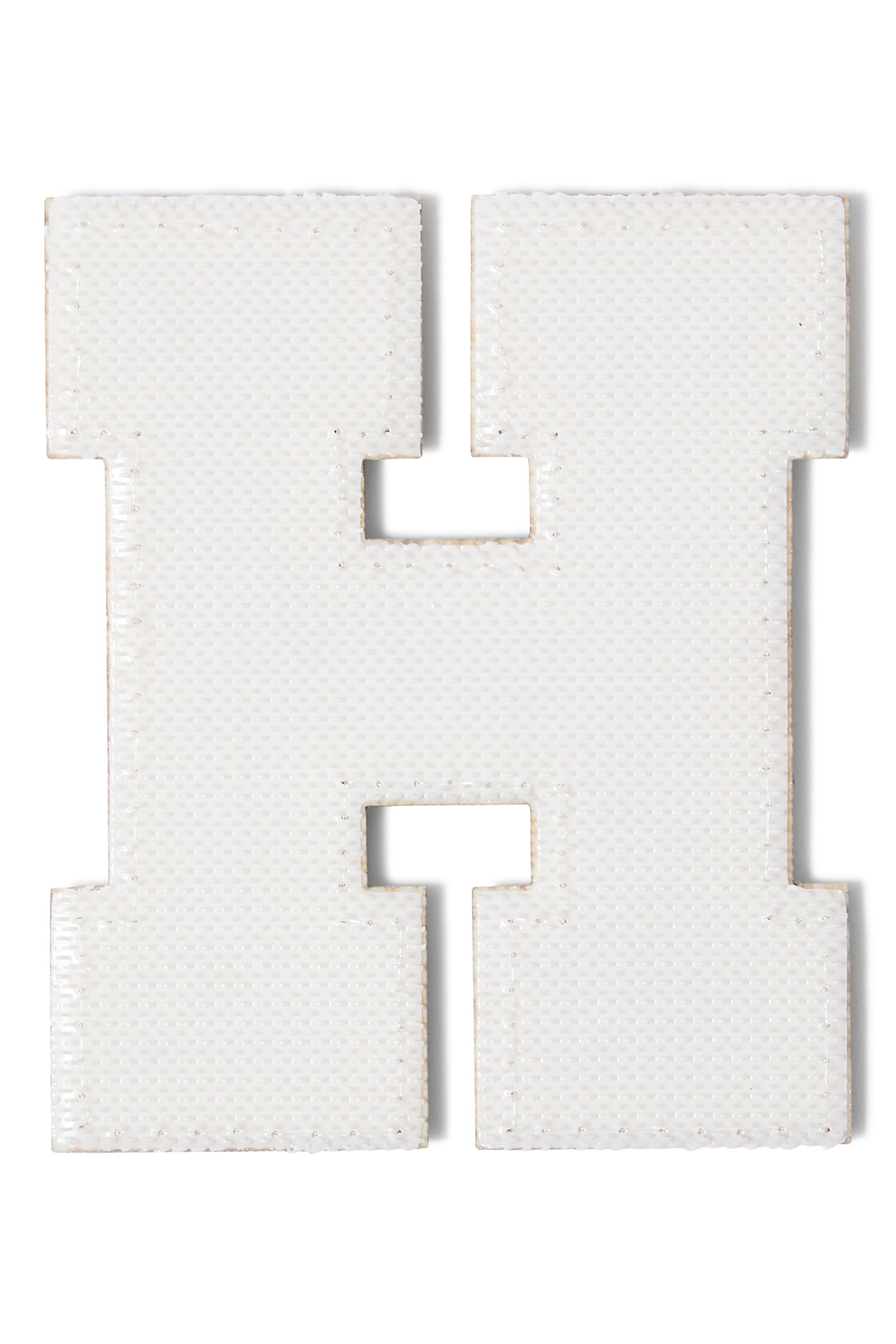 Kids 3" Chenille Sparkle &lsquo;H&rsquo; Letter Patch