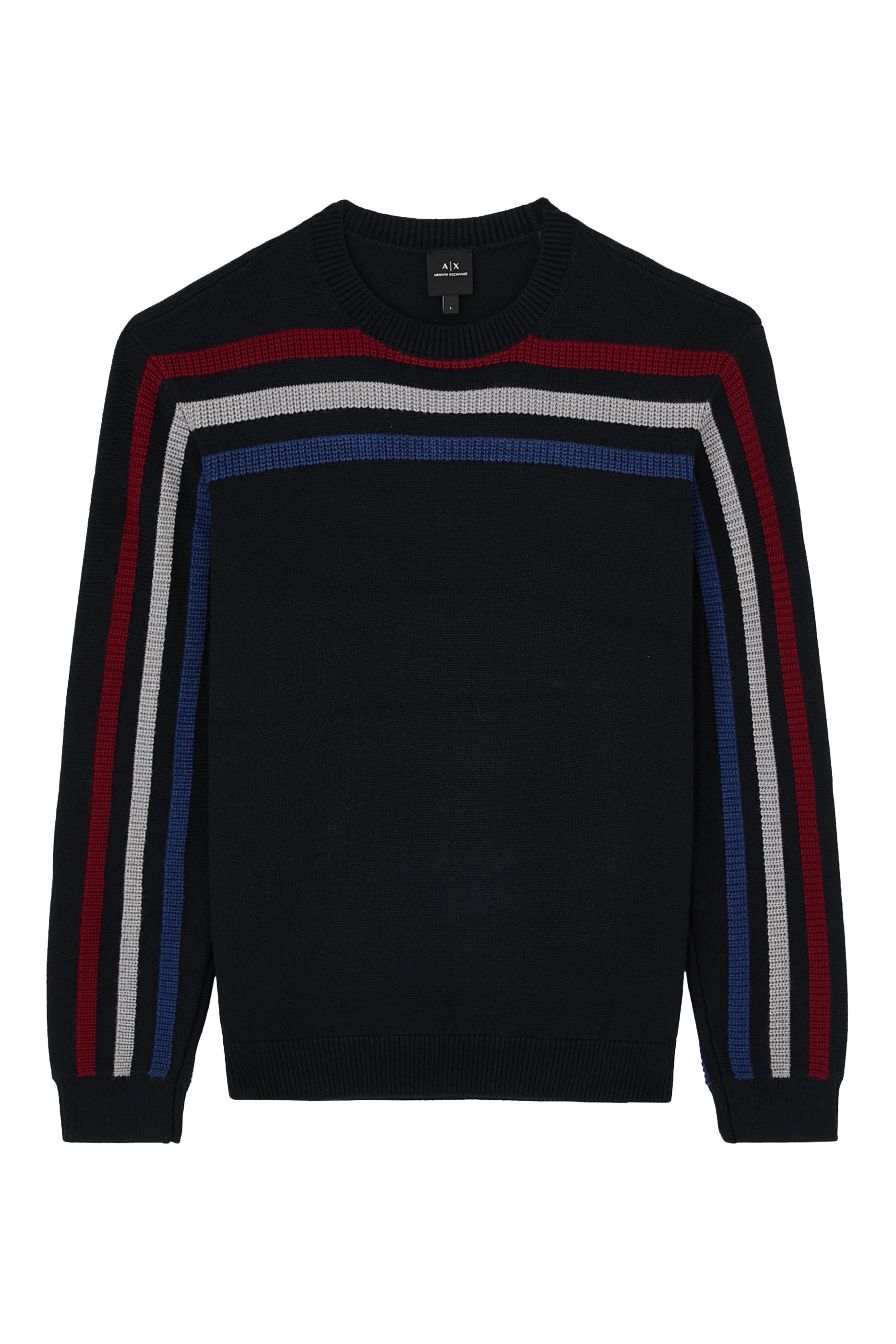  كنزة منسوجة بخطوط متعرجة