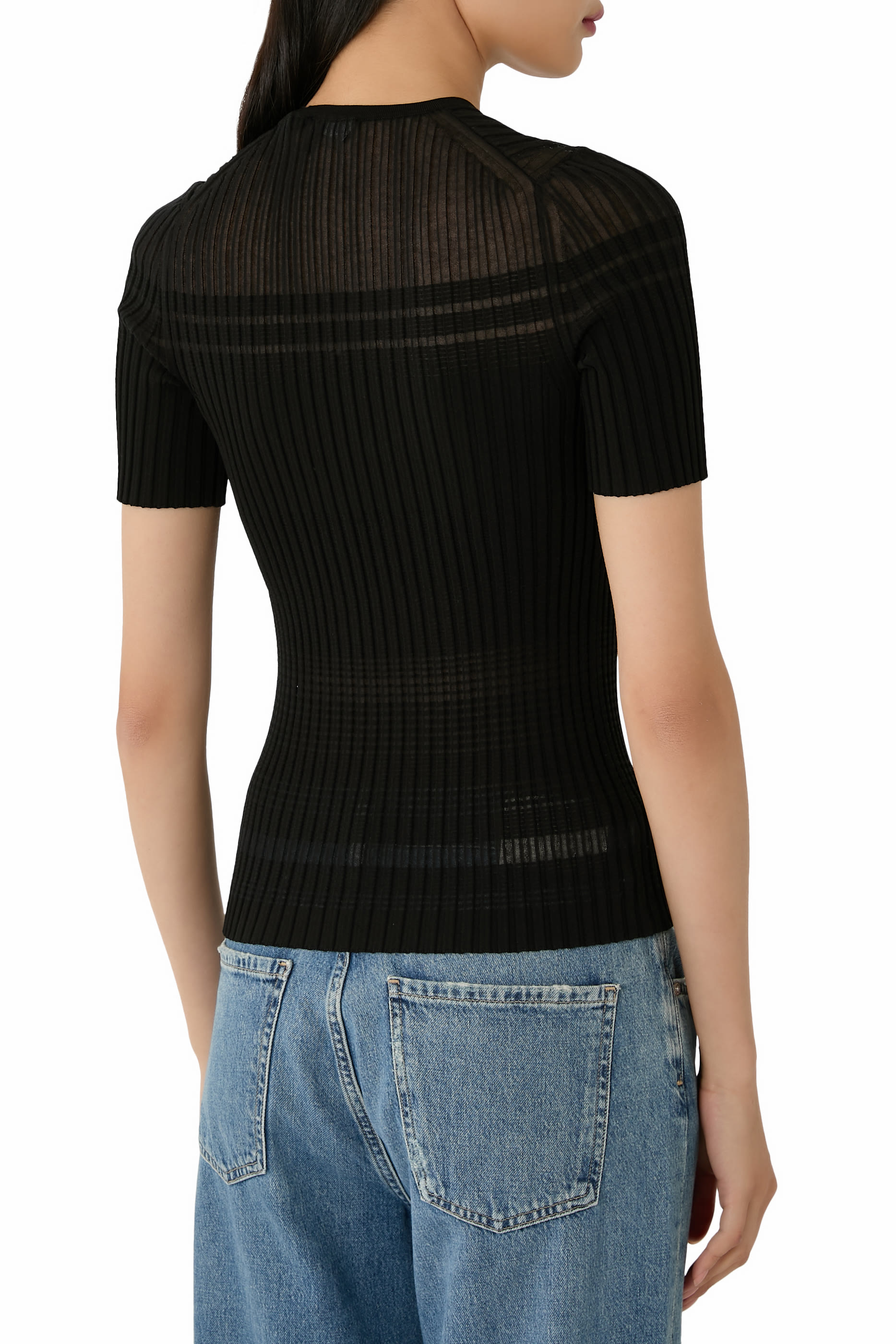 تيشيرت مخطط شفاف