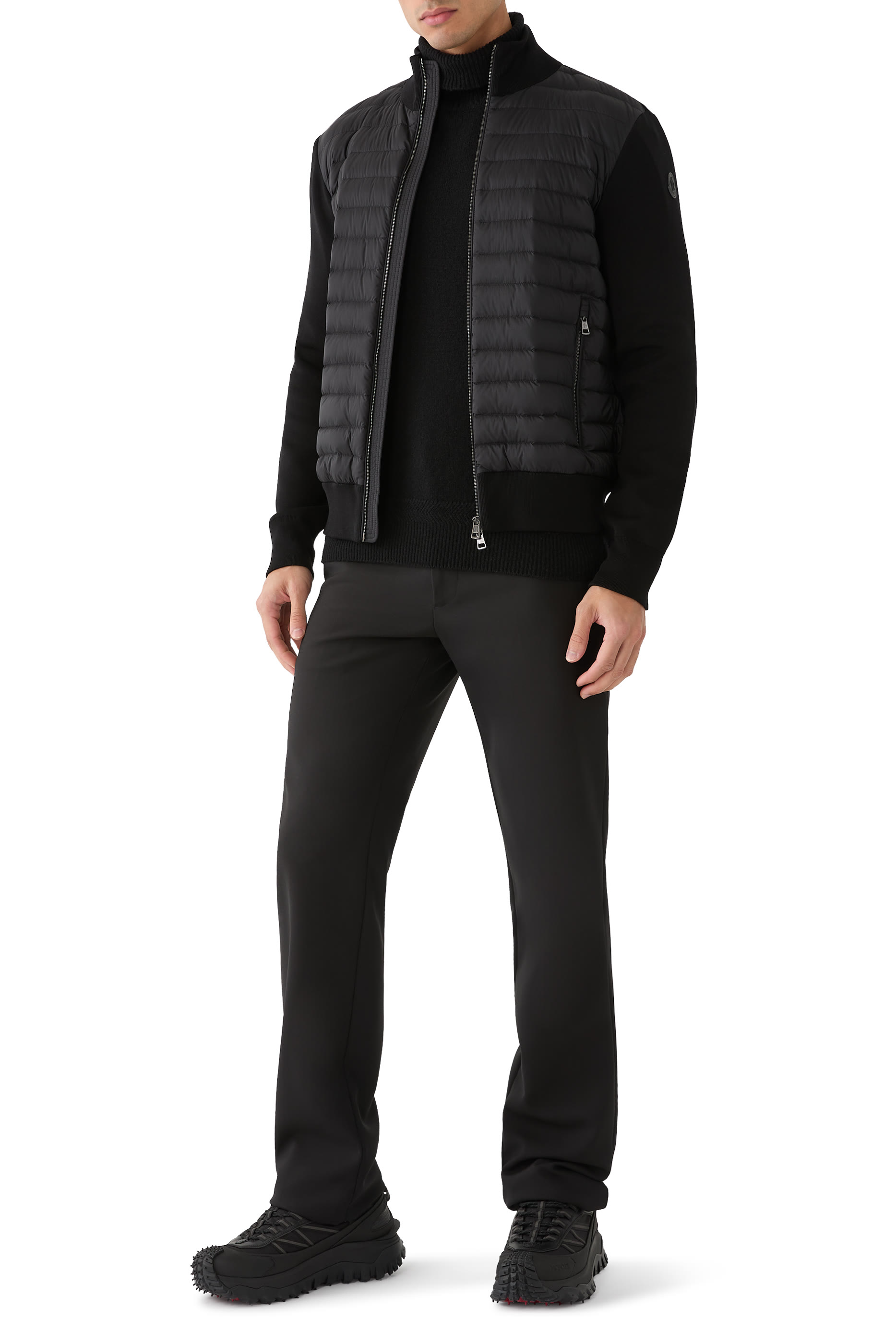 كارديجان مبطن بسحّاب قطن كريب