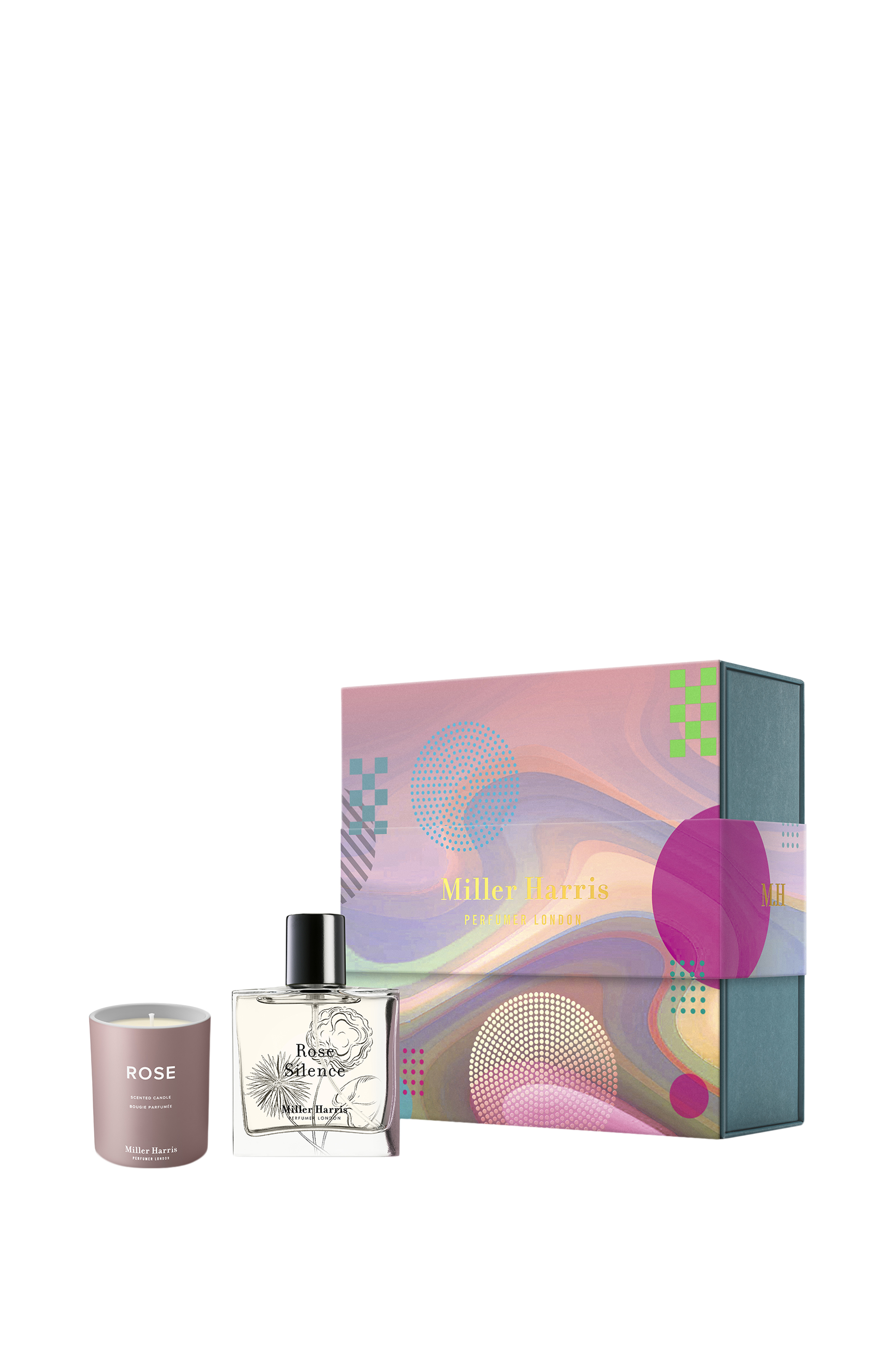 مجموعة أو دو بارفان روز سيلنس وشمعة بحجم مناسب للسفر، قطعتين