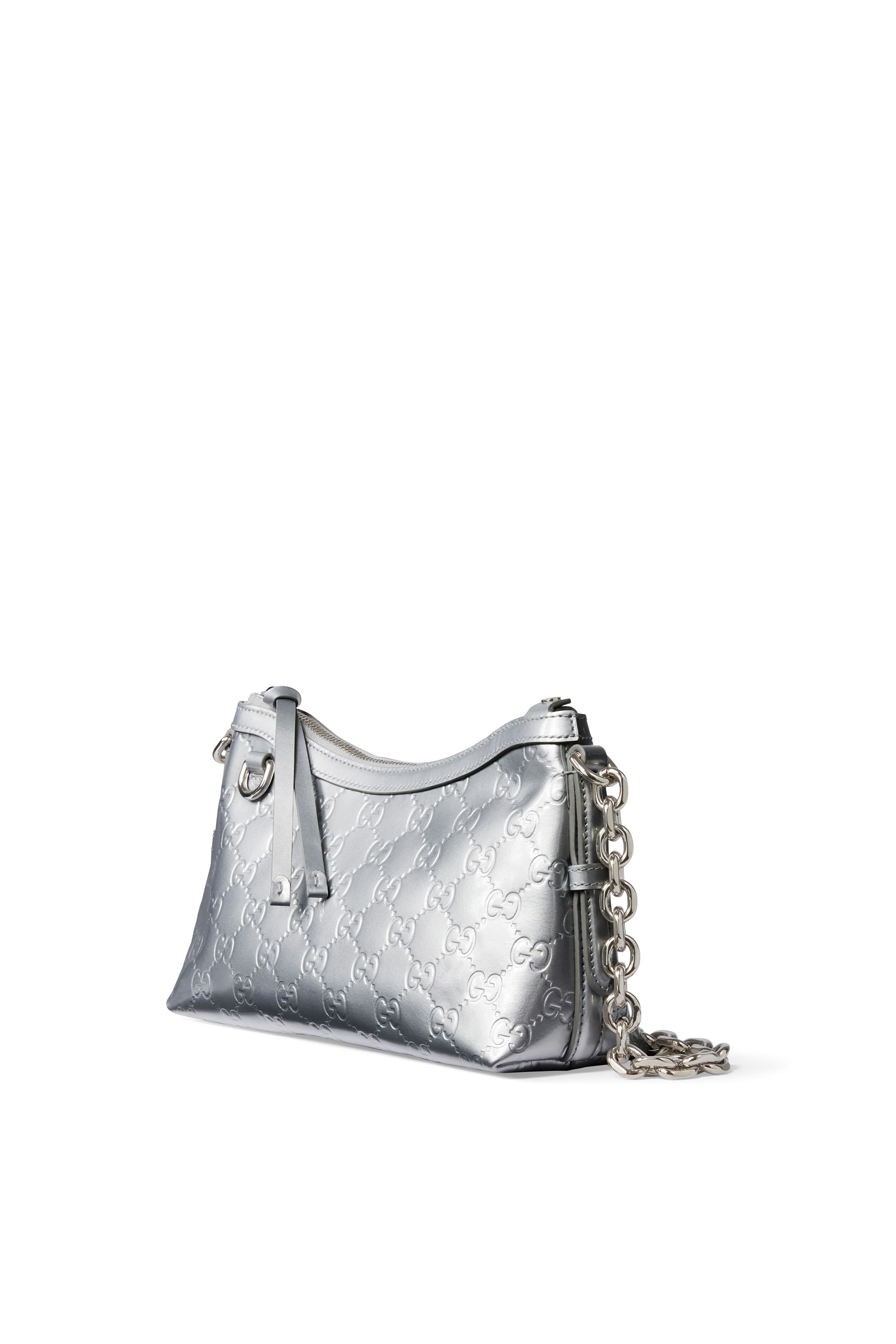 حقيبة كتف صغيرة مزينة بشعار الماركة