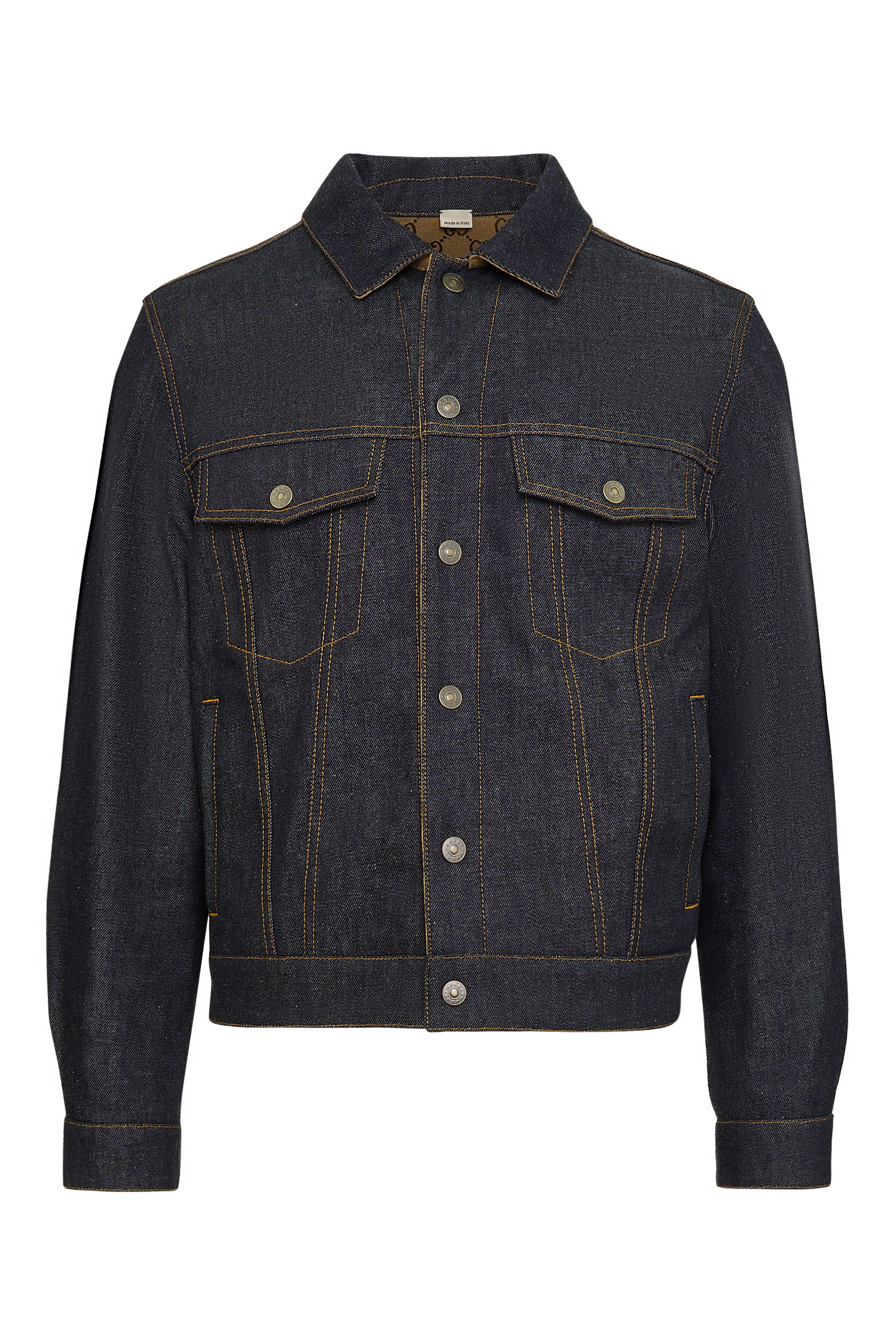 جاكيت دنيم بوجين وشعار حرفي GG