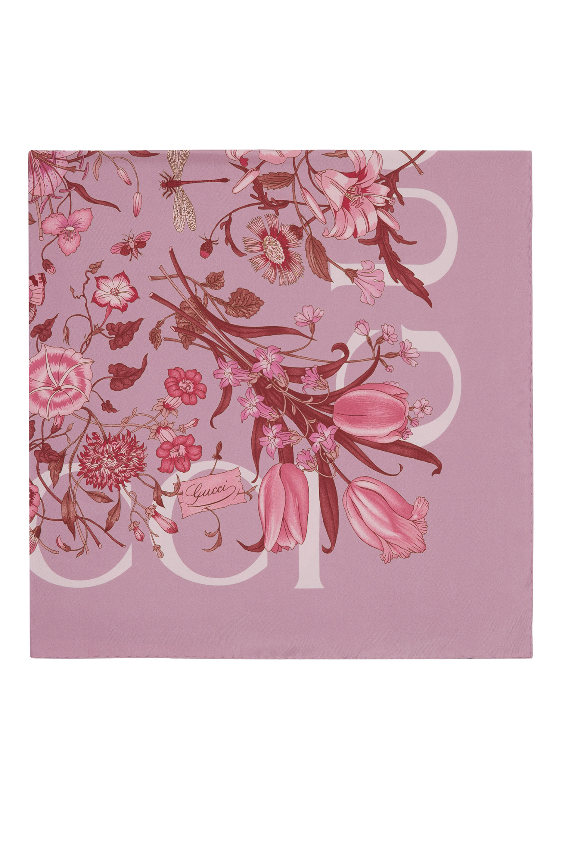 وشاح مربع بطبعات حرير