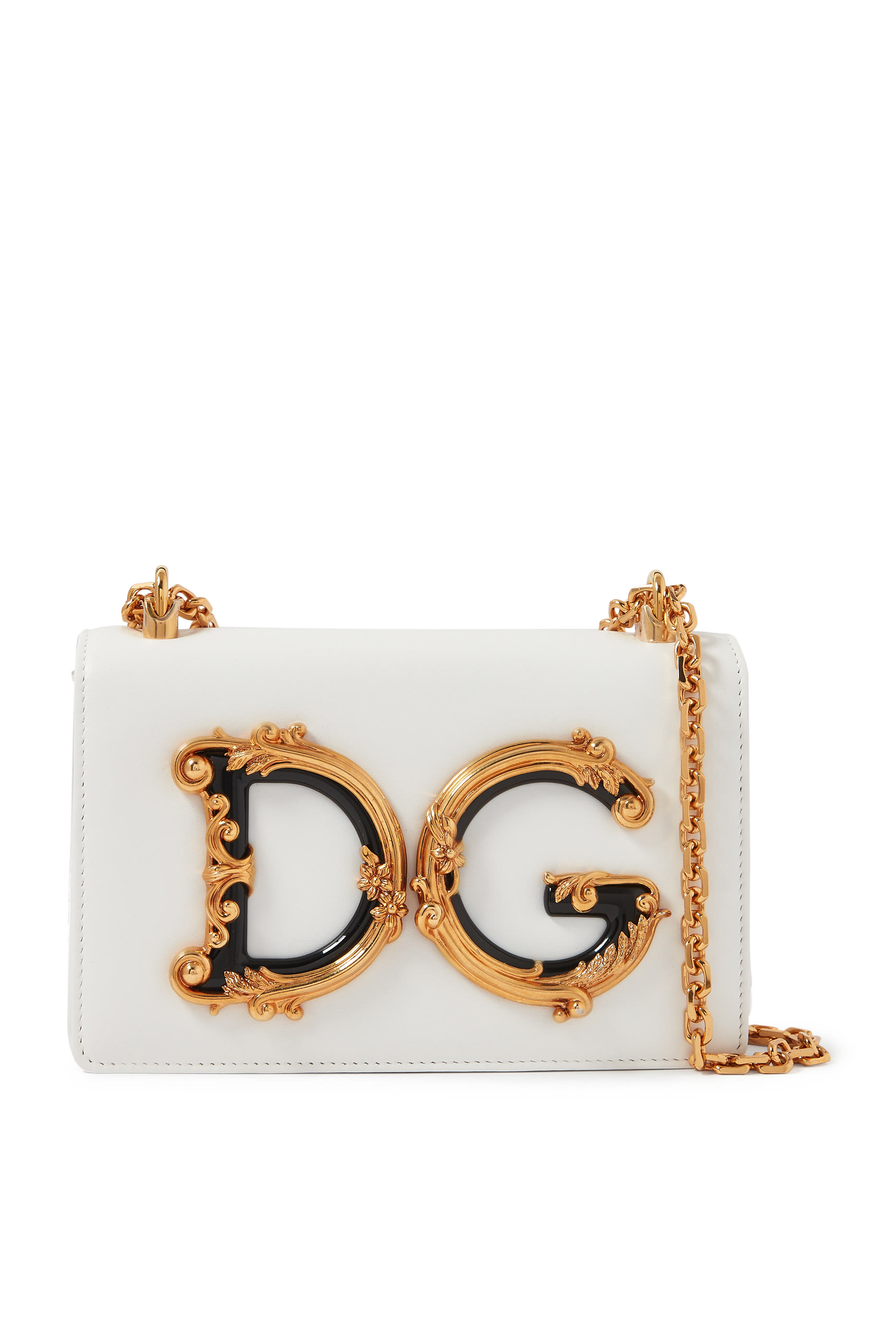 حقيبة كتف جيرلز بشعار الماركة جلد نابا