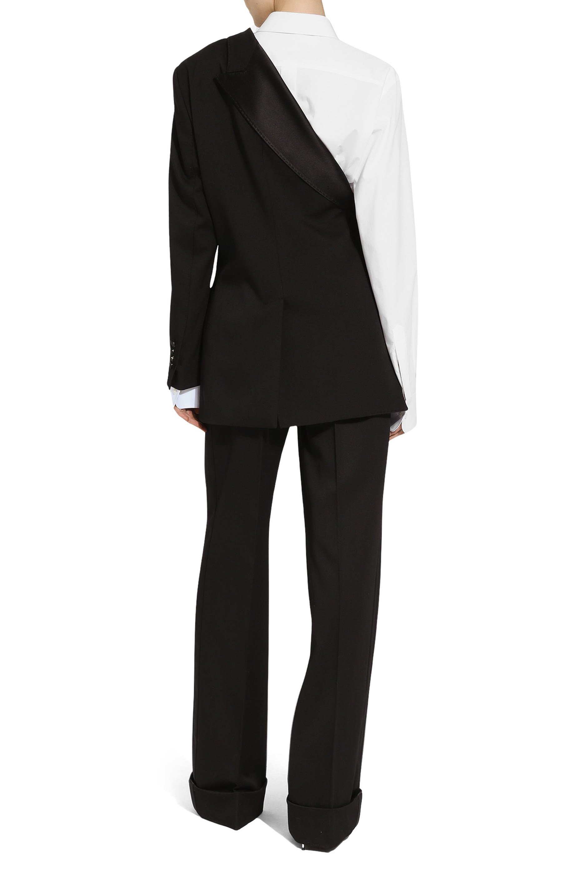 جاكيت غابردين صوف بكتف واحد