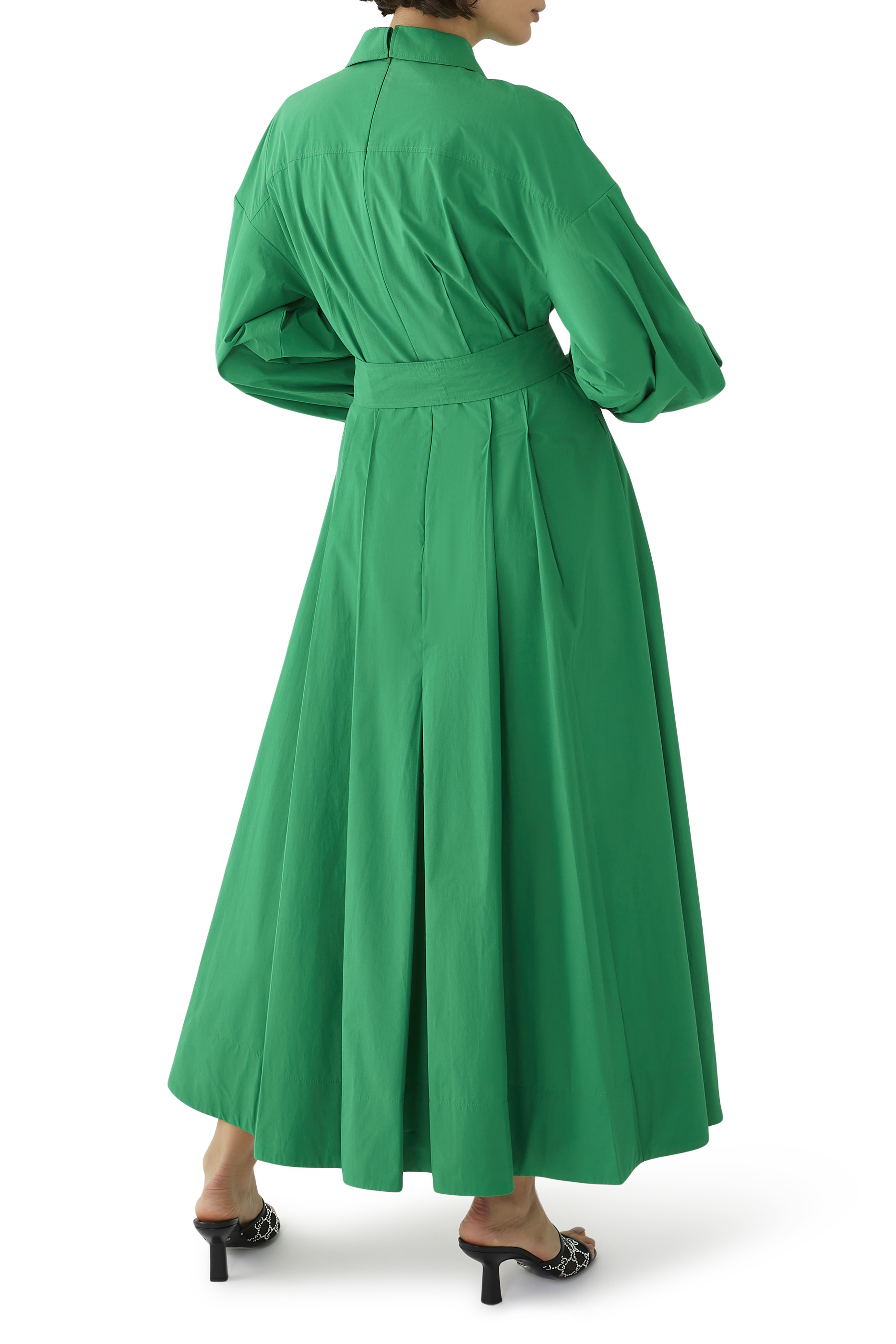 فستان بتصميم قميص قطن بوبلين