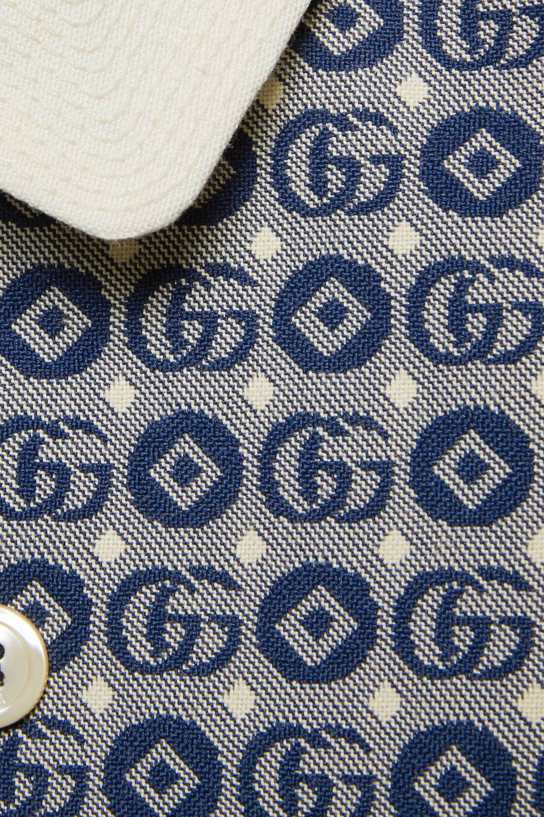 معطف للأطفال بنقشة هندسية لحرفي شعار الماركة