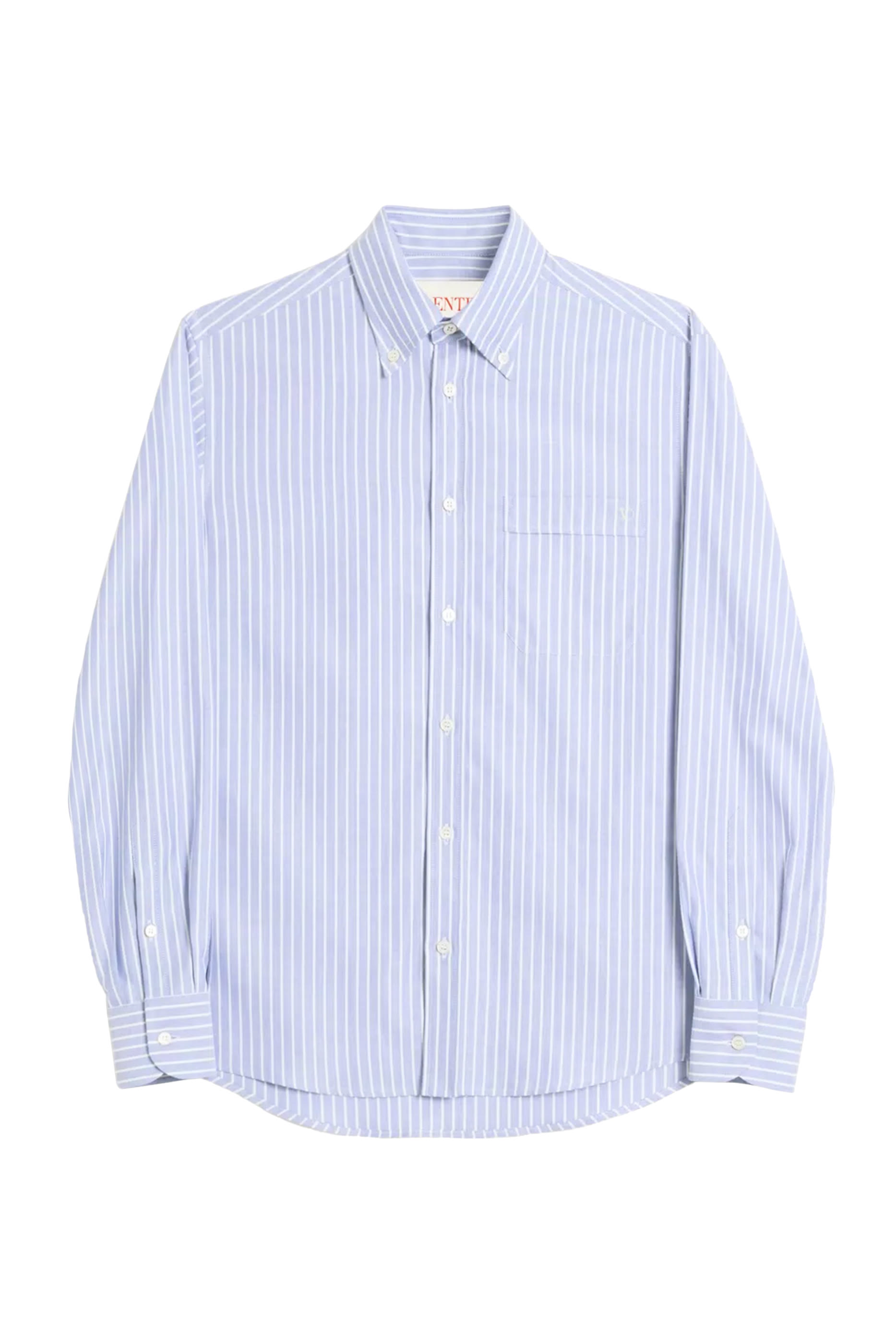 قميص بأكمام طويلة ونقشة مخططة