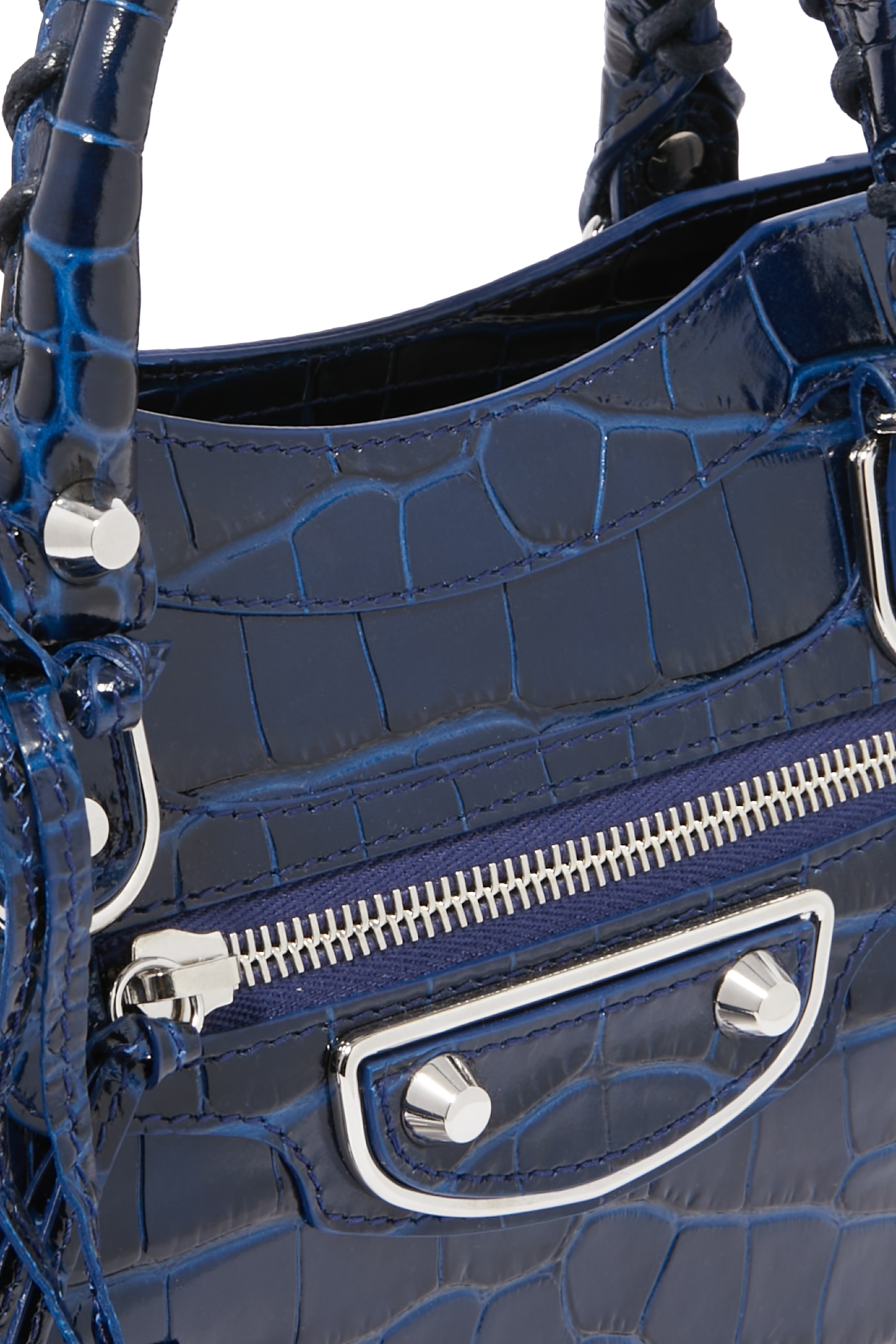 حقيبة سيتي صغيرة بحافة لامعة