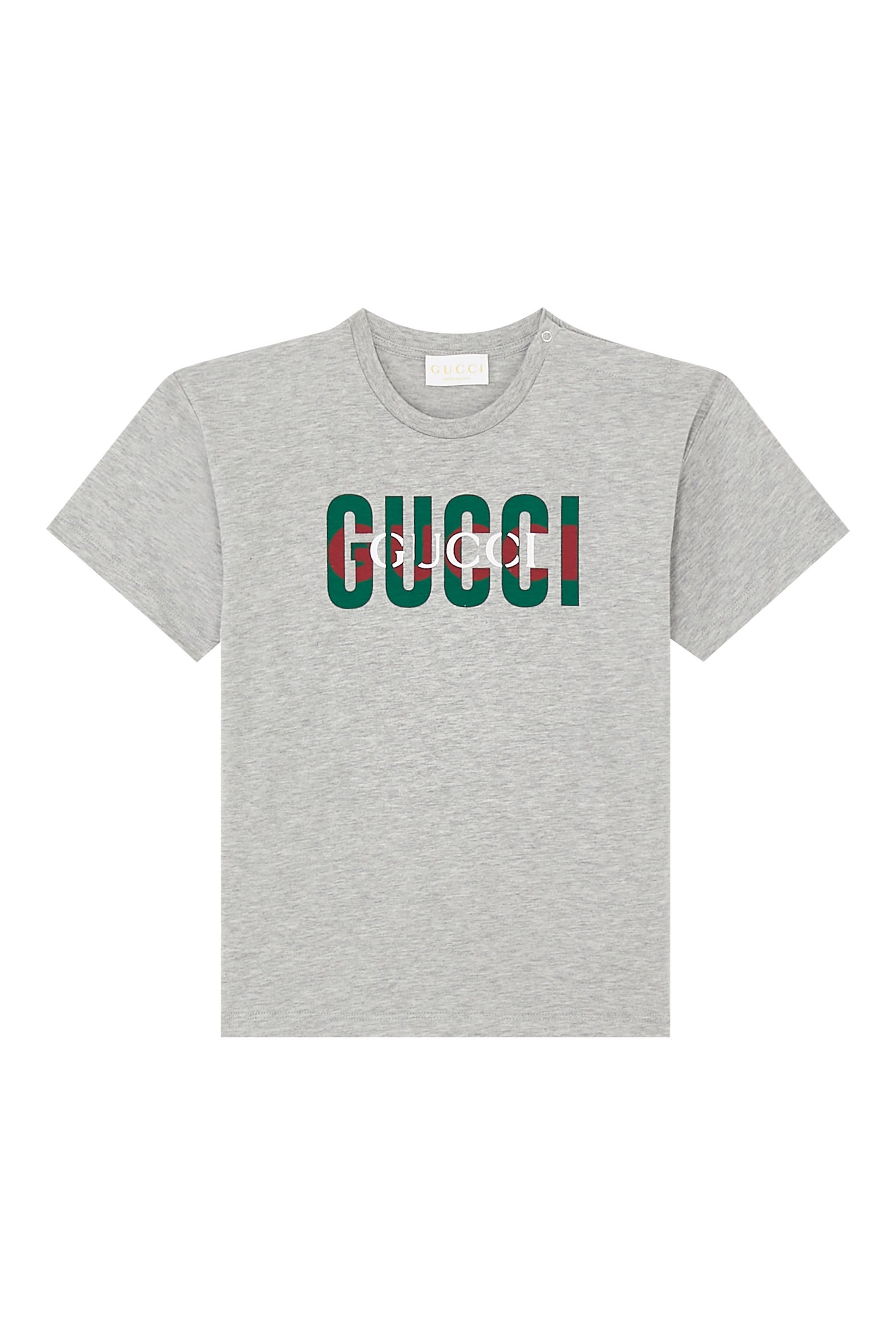 تيشيرت بشعار الماركة قطن للأطفال