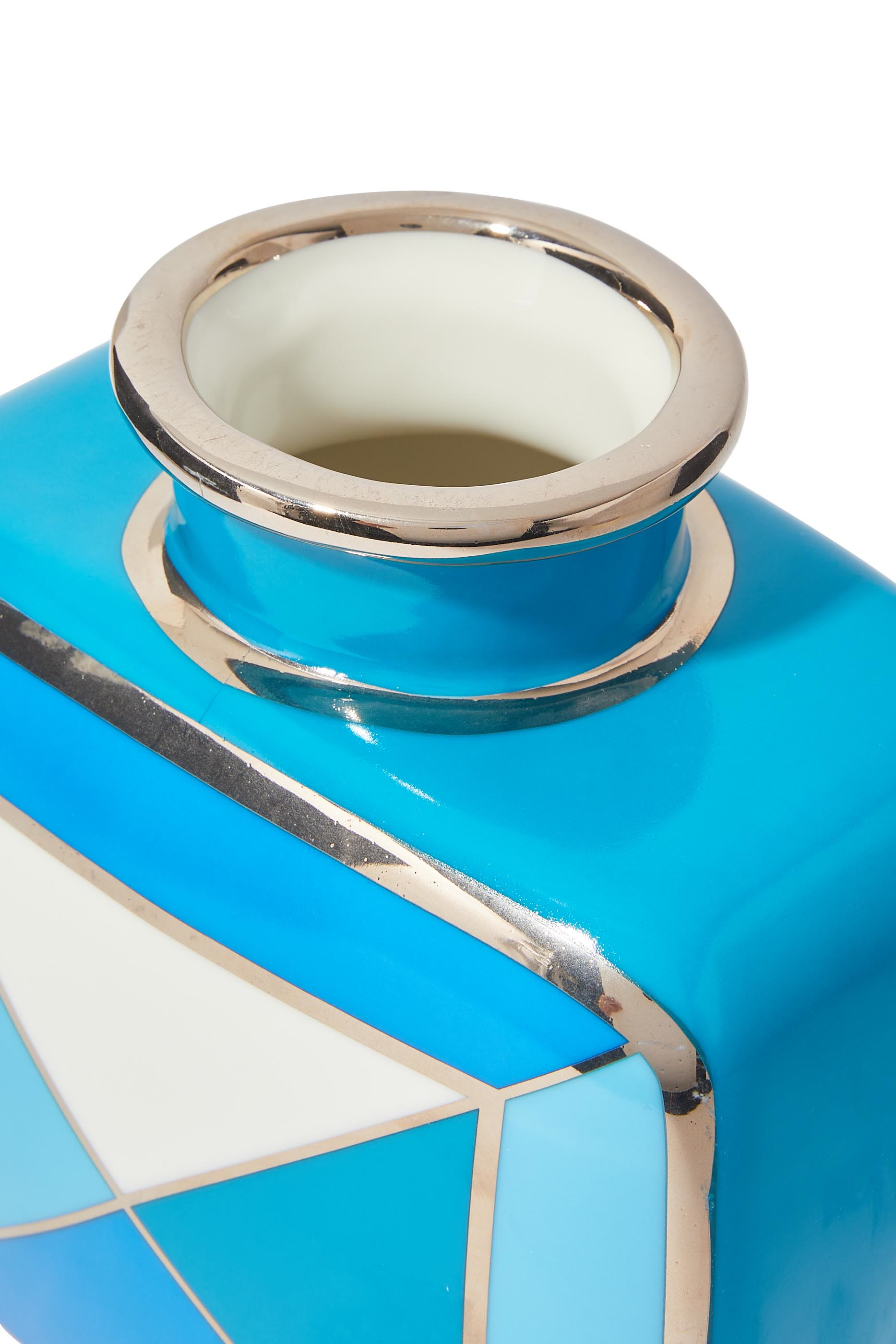 مزهرية تورتينو بنقشة مربعات