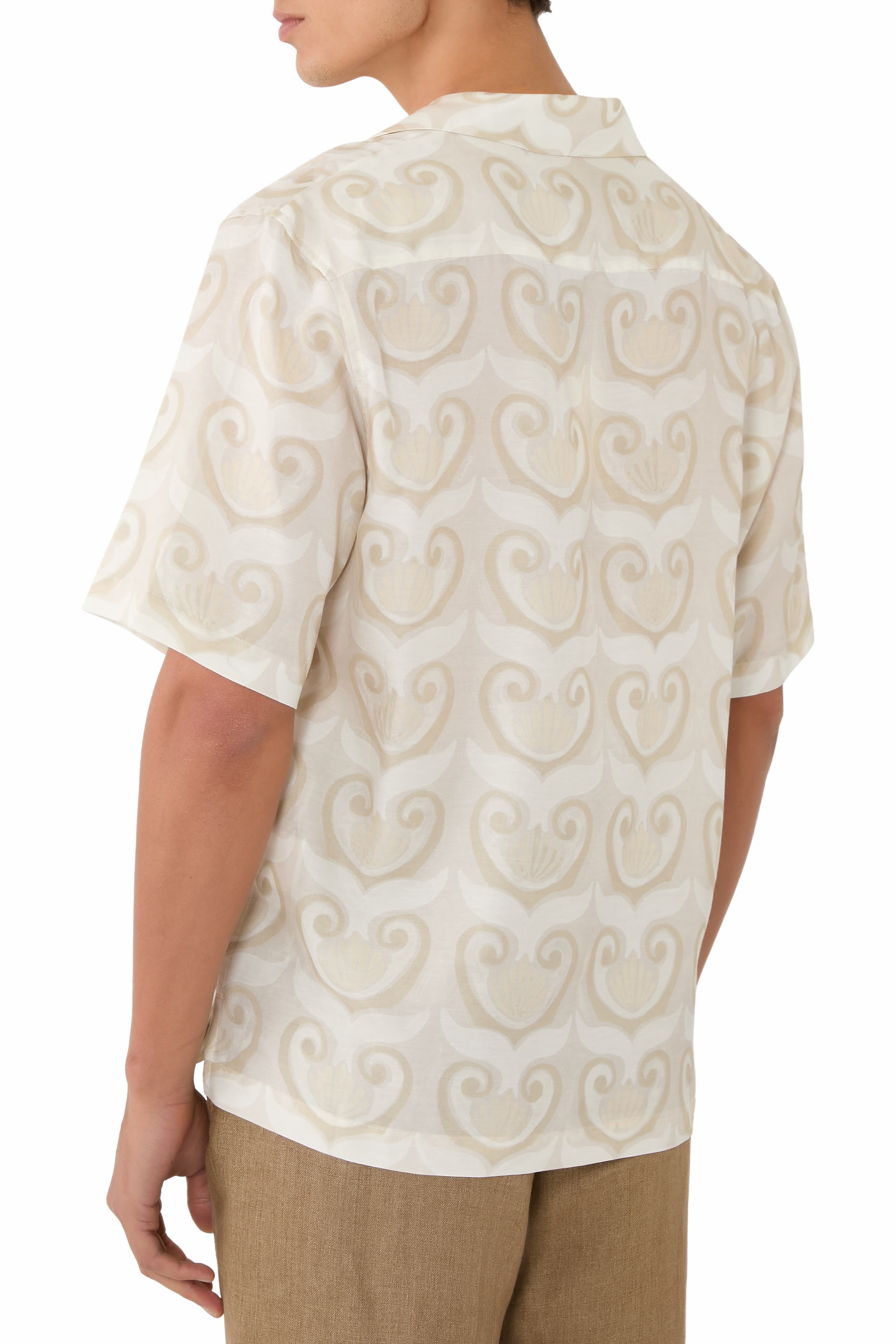 قميص نوتيكال بطبعة أصداف حرير