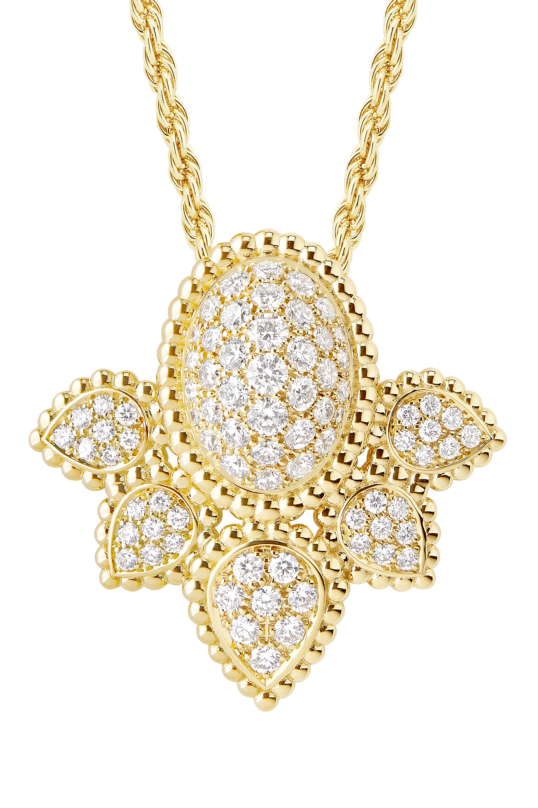 قلادة سيربنت بوهيم فينتج بدلاية مرصعة بماس، ذهب أصفر عيار 18