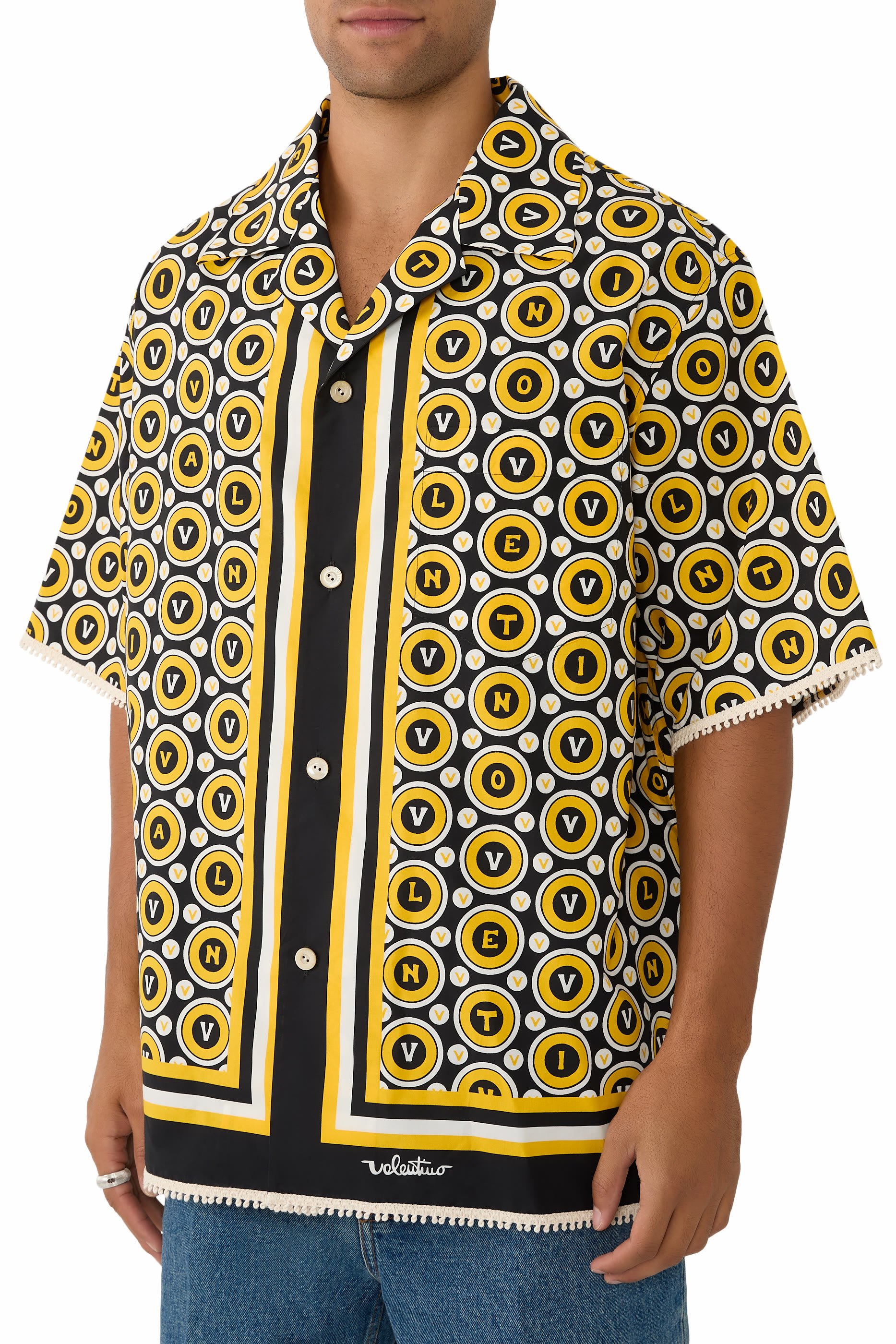 قميص بولينغ قطن بوبلين