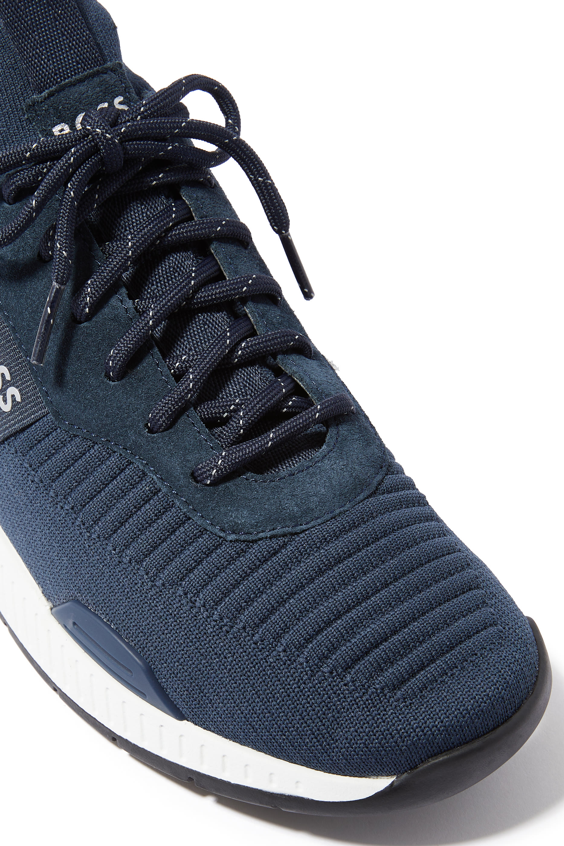 Sock Sneakers with Suede Trims