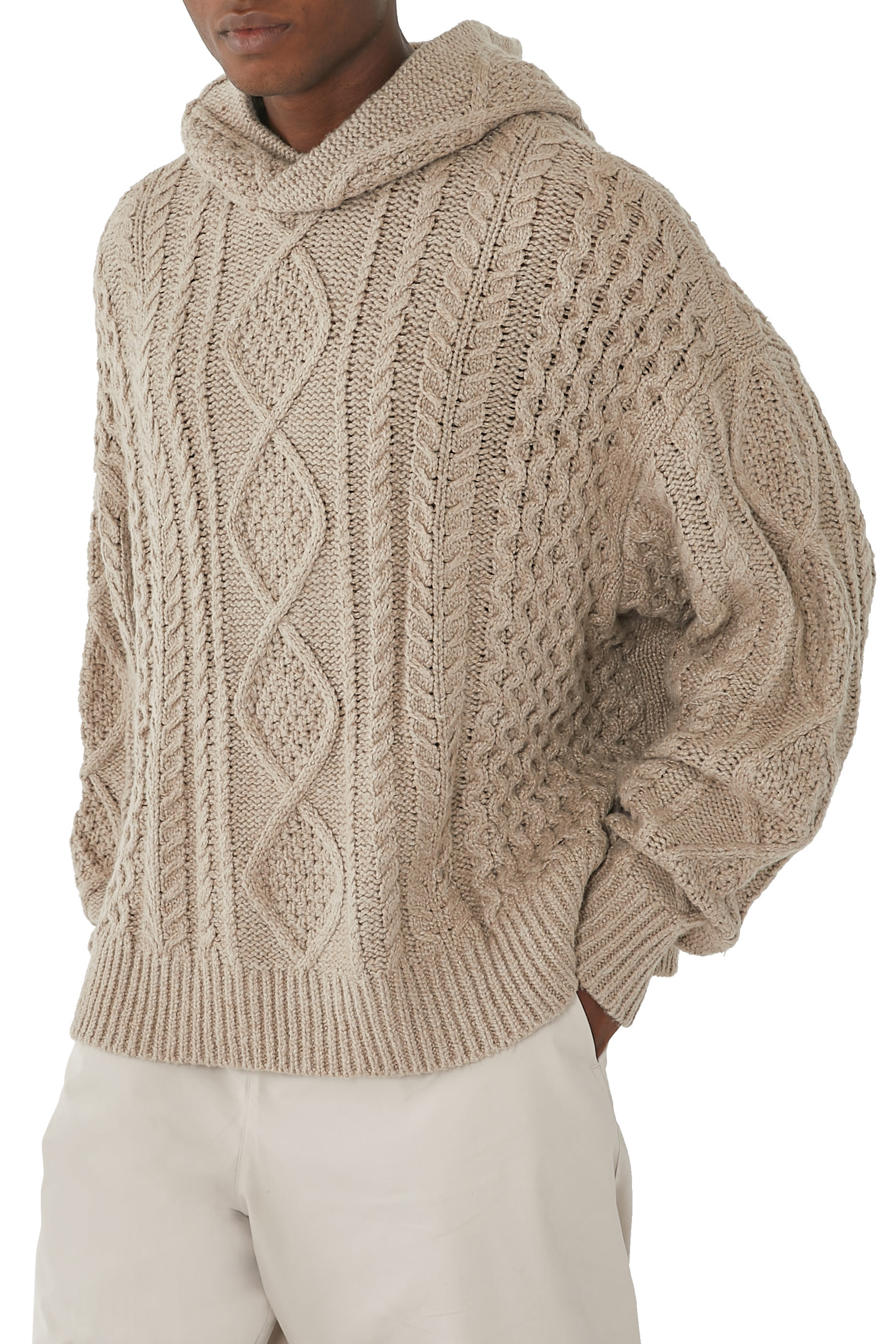 هودي منسوج بغرزة االضفيرة