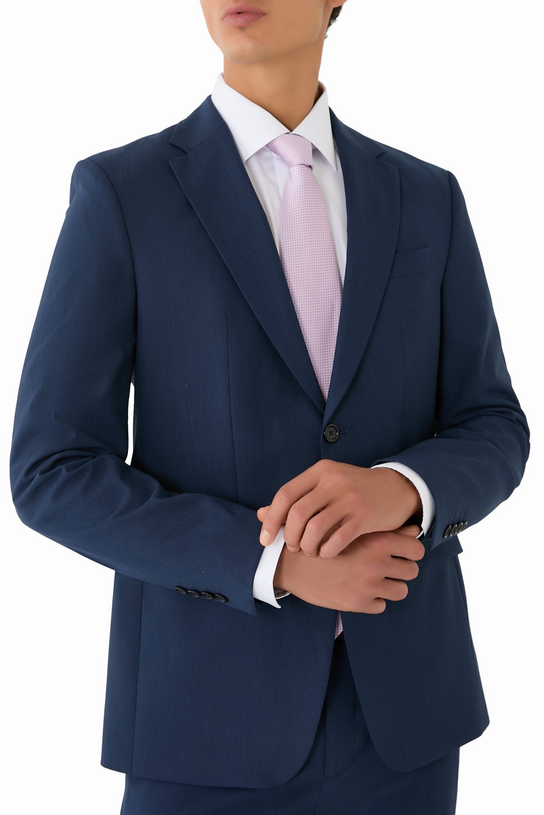 ربطة عنق بنقشة هندسية منسوجة حرير