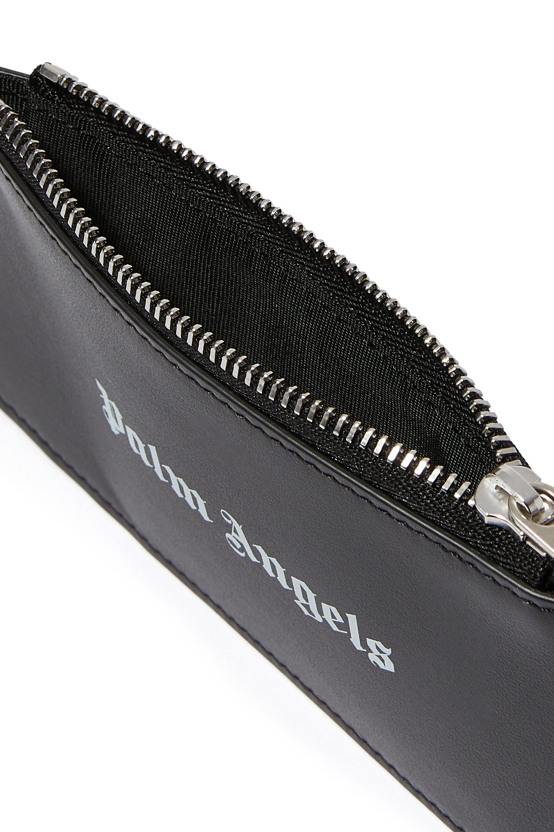 حافظة بطاقات كلاسيكية بسحاب وشعار الماركة