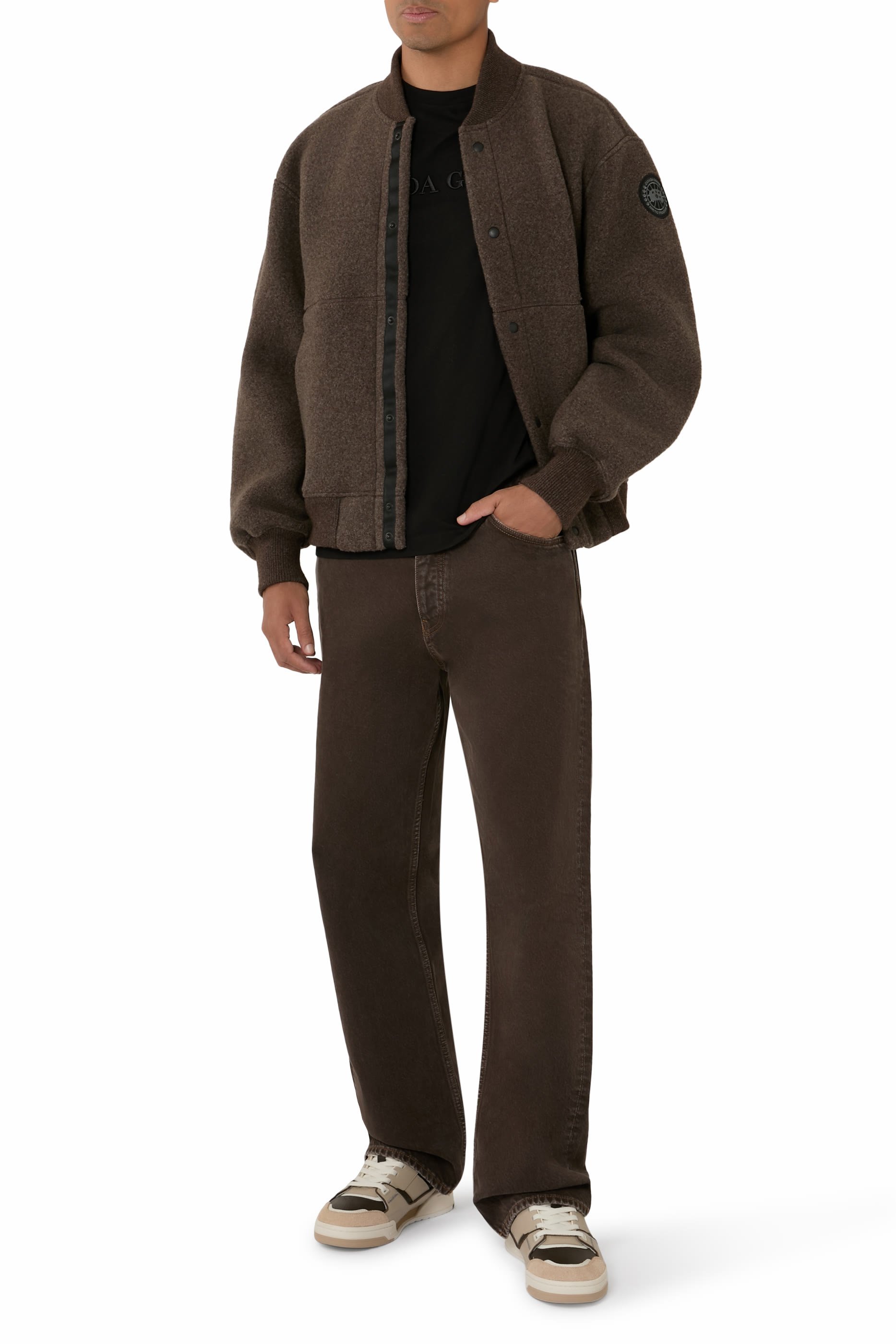 تيشيرت إيمرسن بياقة ضيقة مطرز