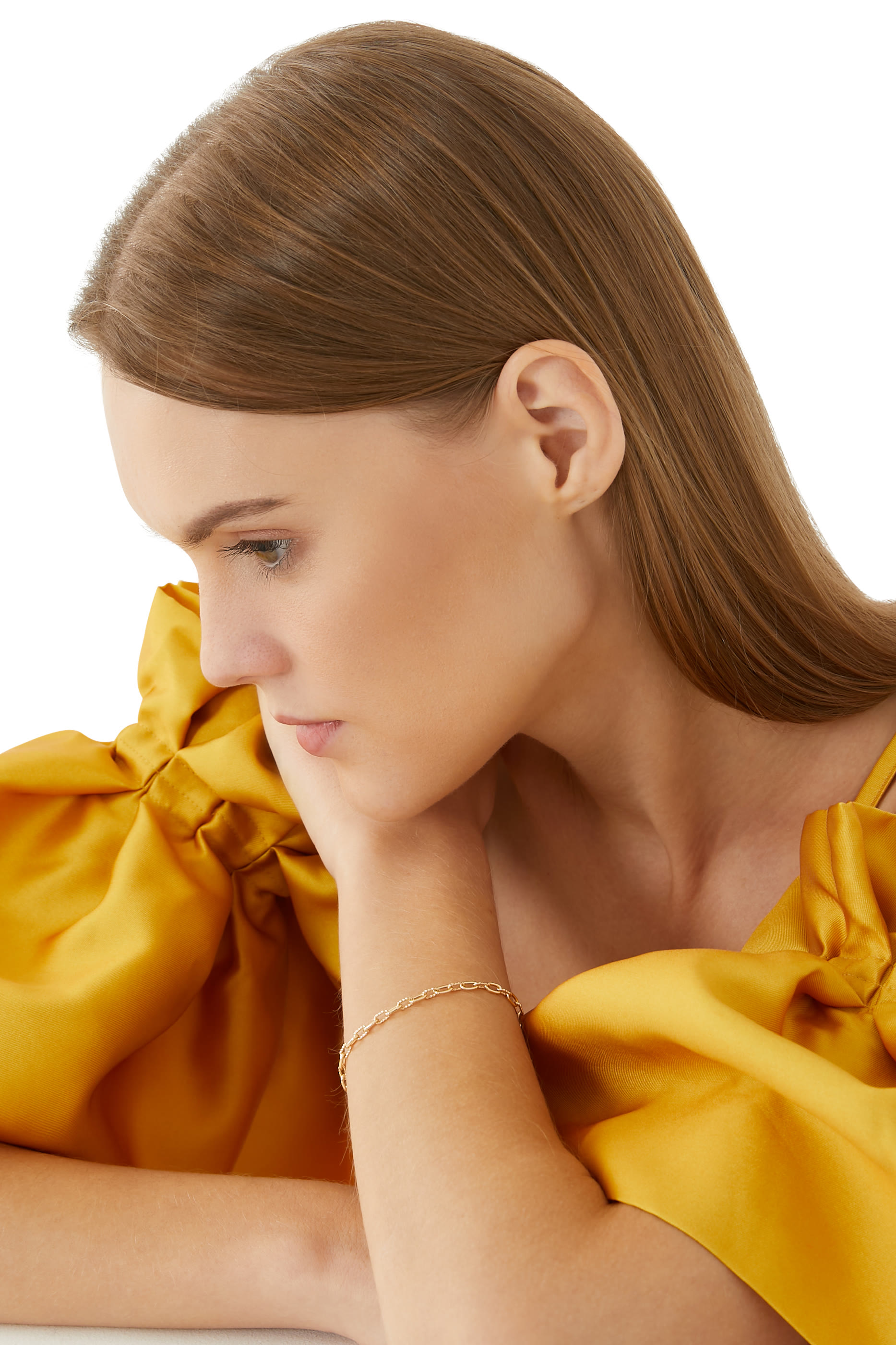 سوار ماديسون رفيع ذهب أصفر عيار 18