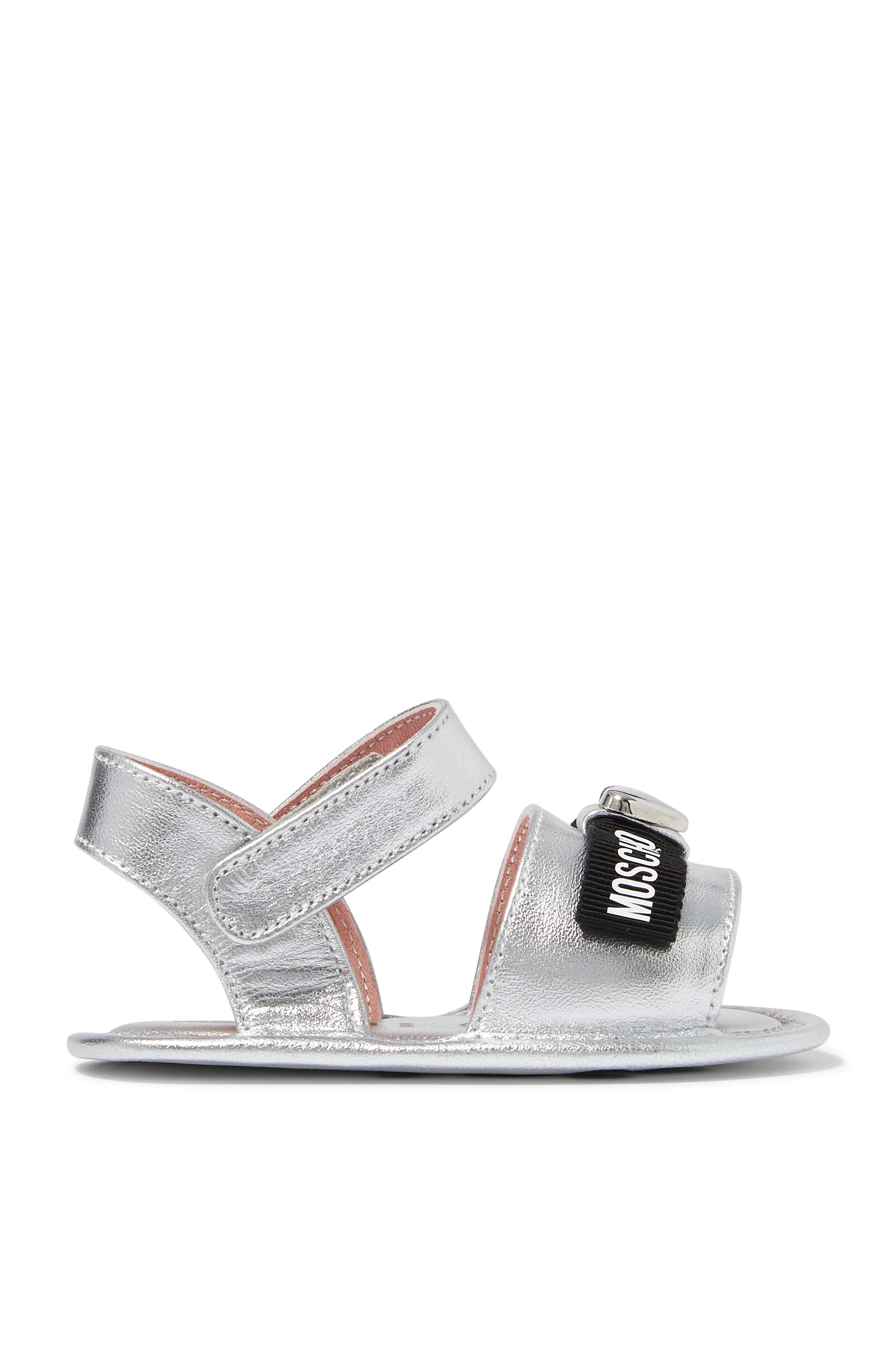 صندل بشعار الماركة جلد للأطفال