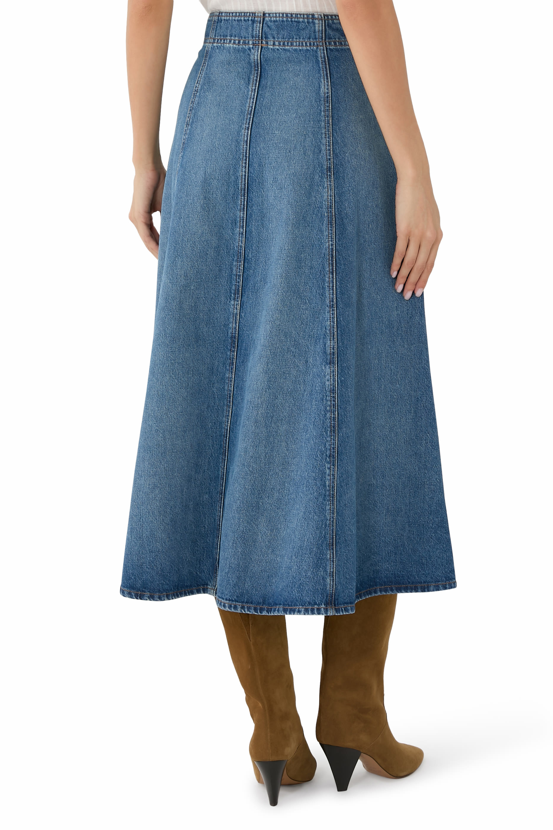 حقيبة بيد علوية وإغلاق على شكل حرف T