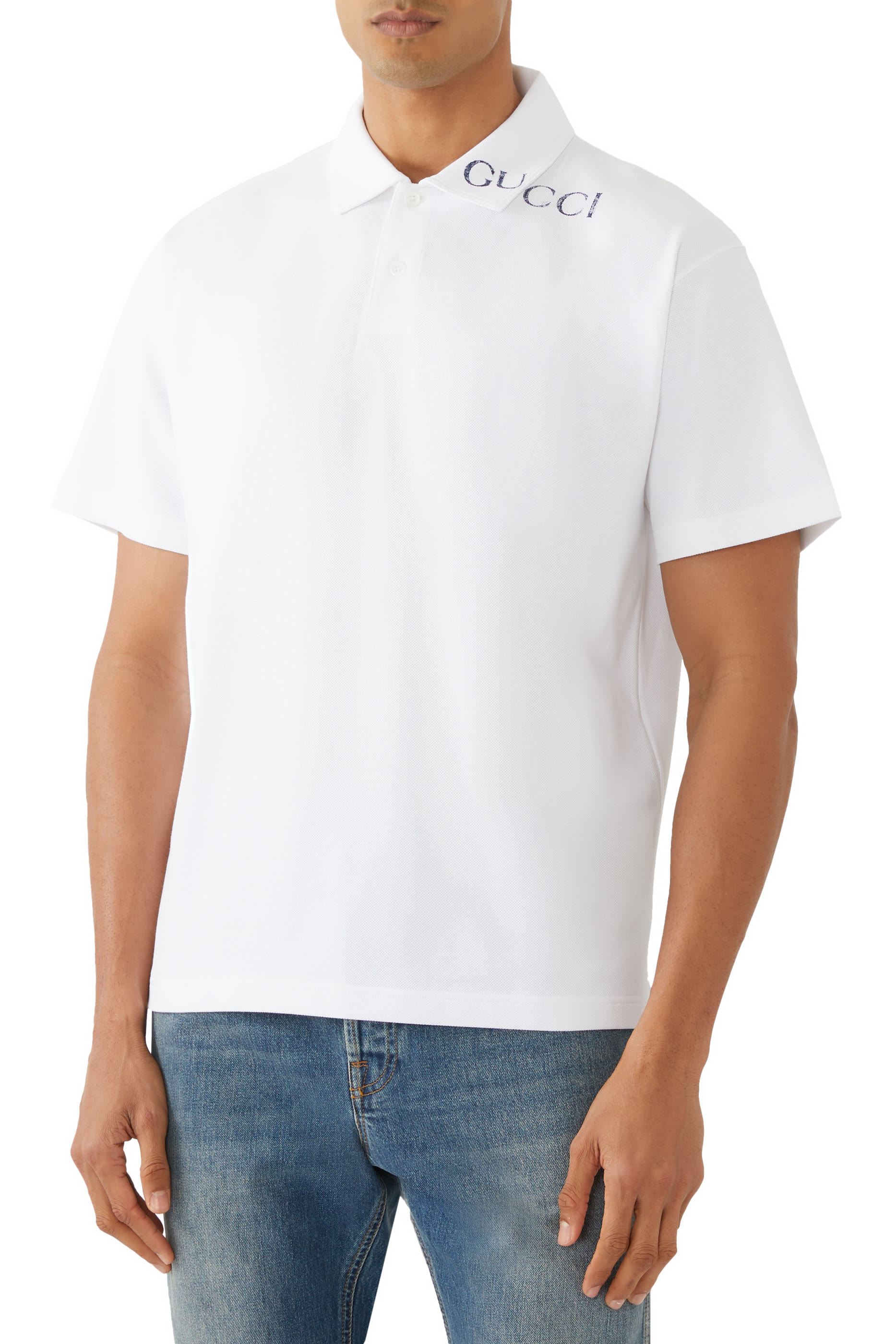 قميص بولو بطبعات قطن