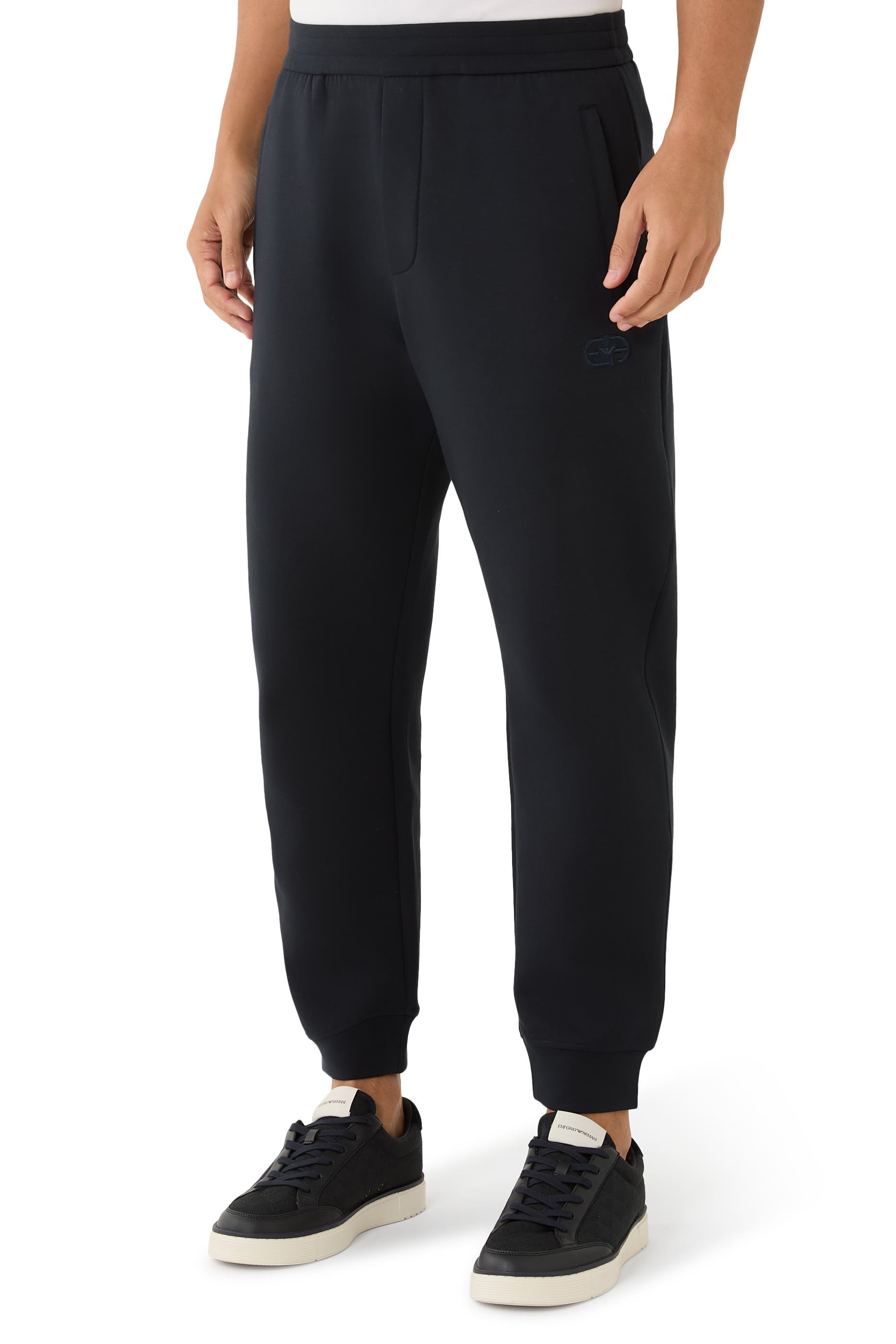 بنطال رياضي بتطريز شعار الماركة جيرسيه مزدوج