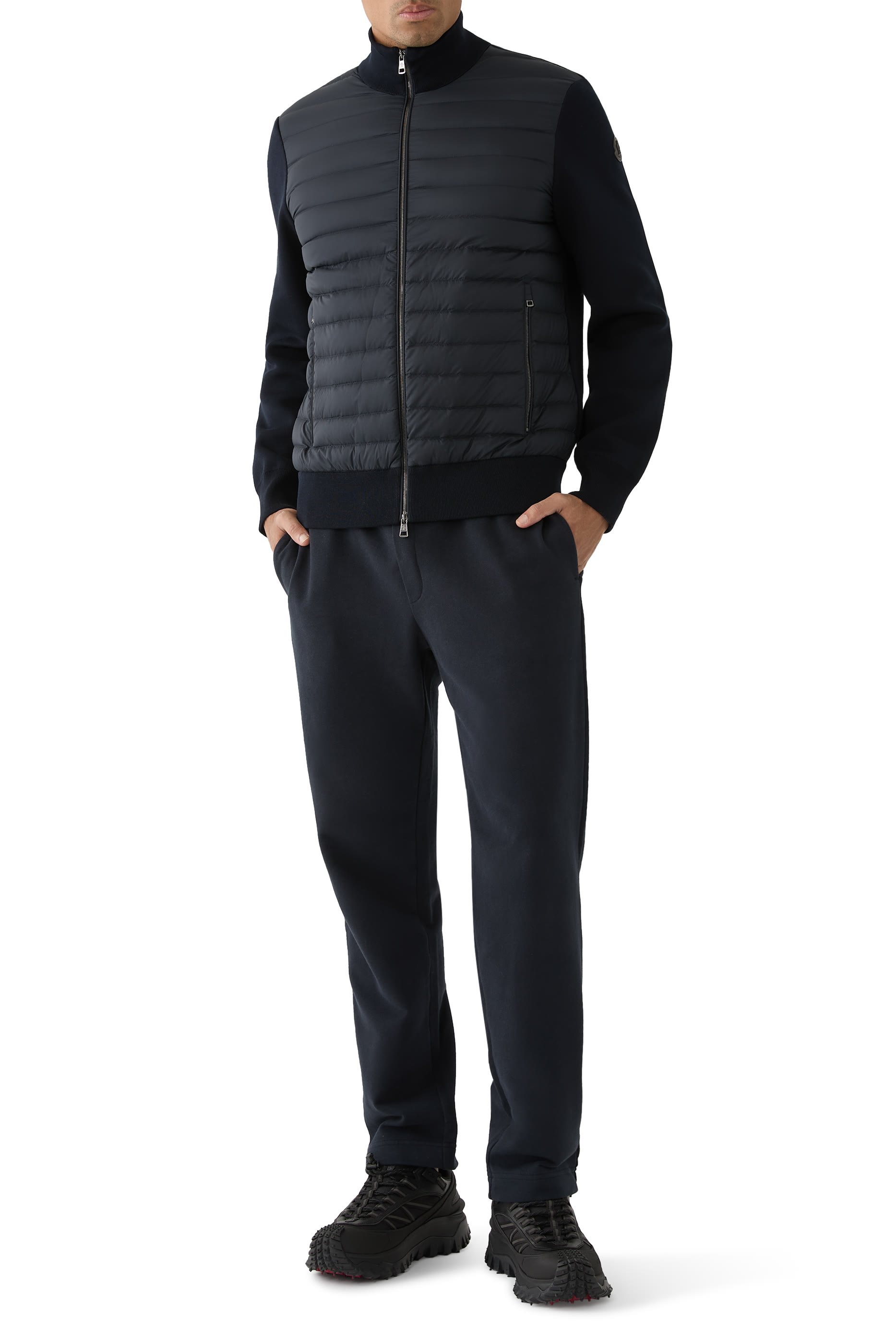 كارديجان مبطن بسحّاب قطن كريب