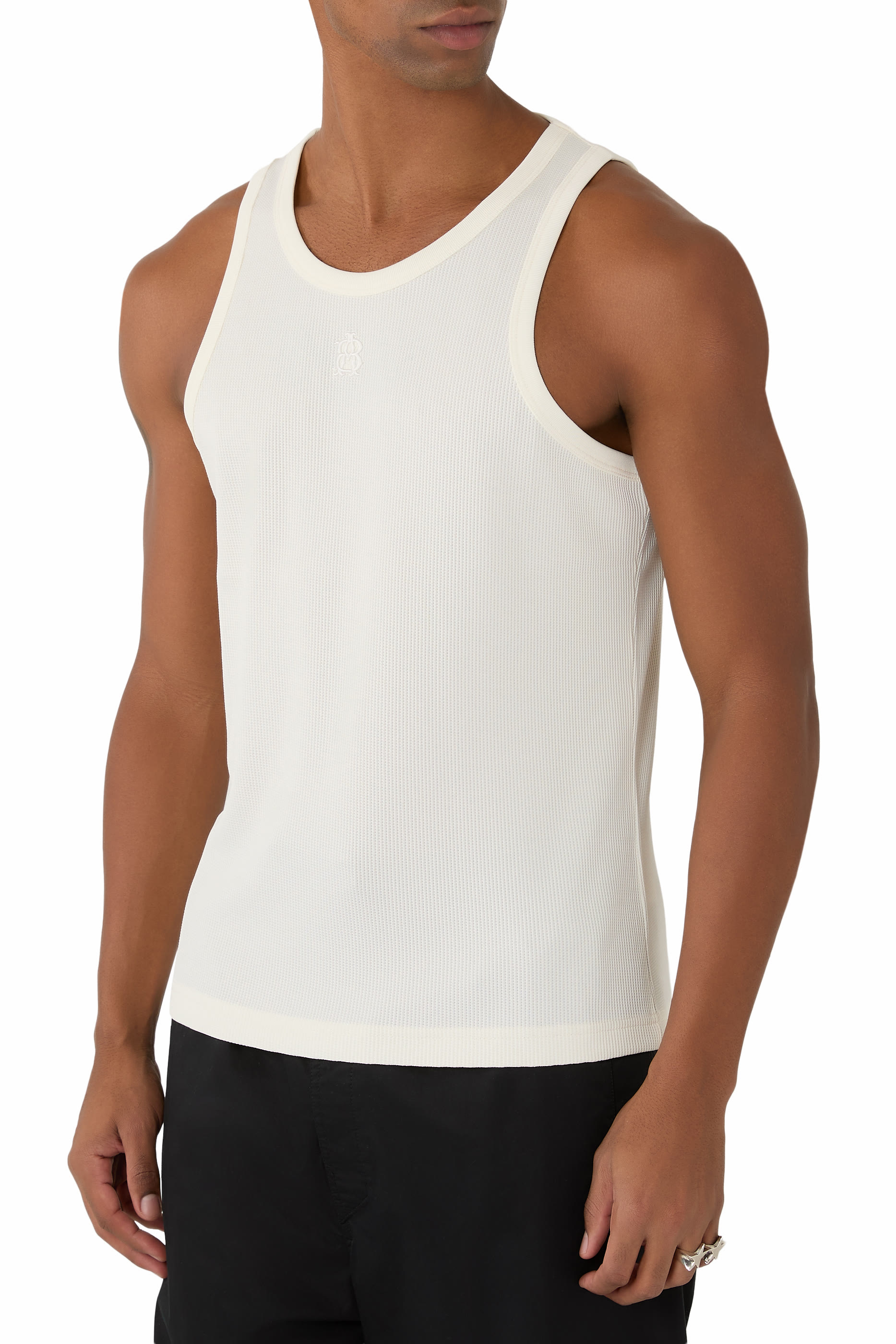 طقم فيست مزين بحروف شعار الماركة، قطعتين