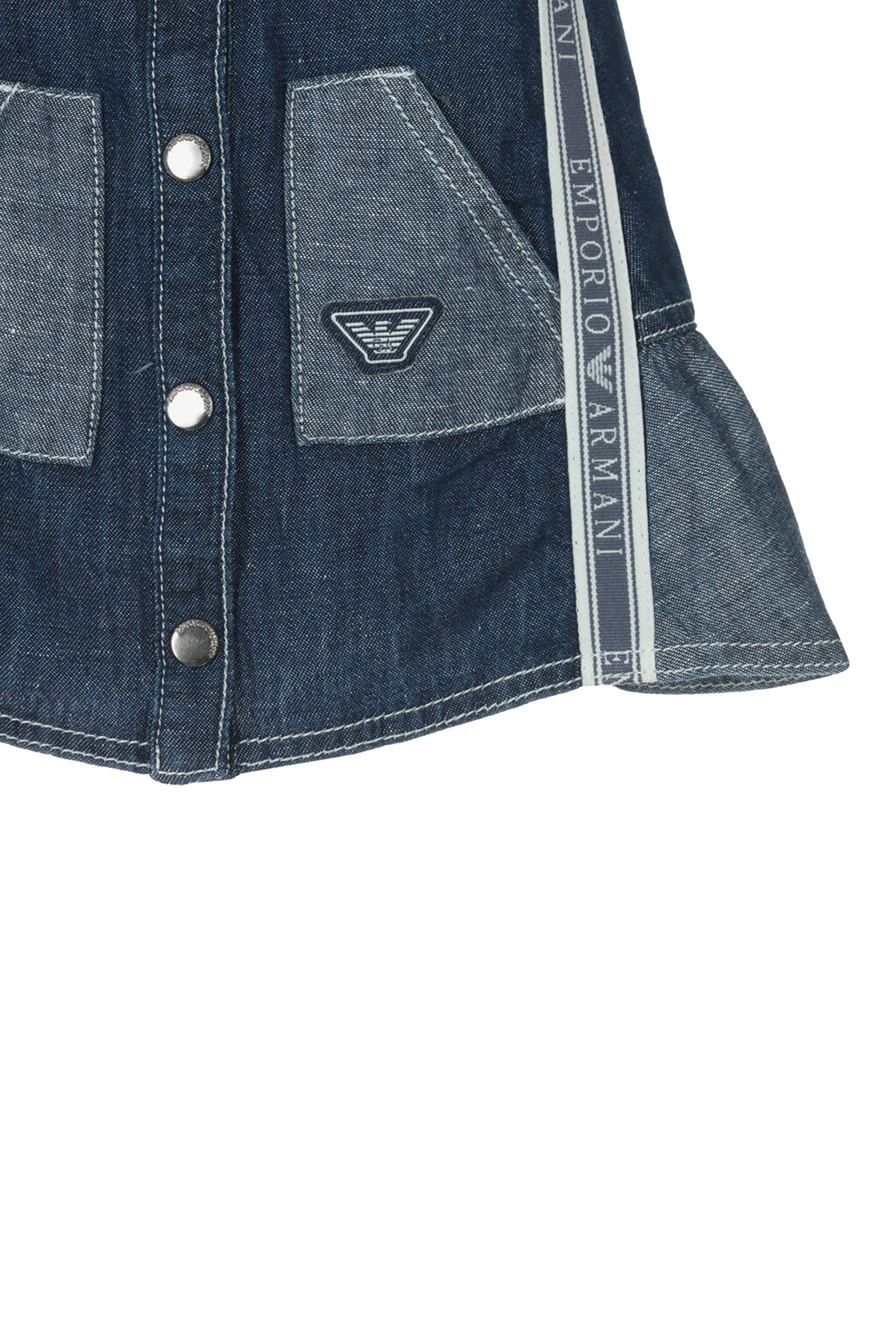 فستان بحواف دنيم للأطفال