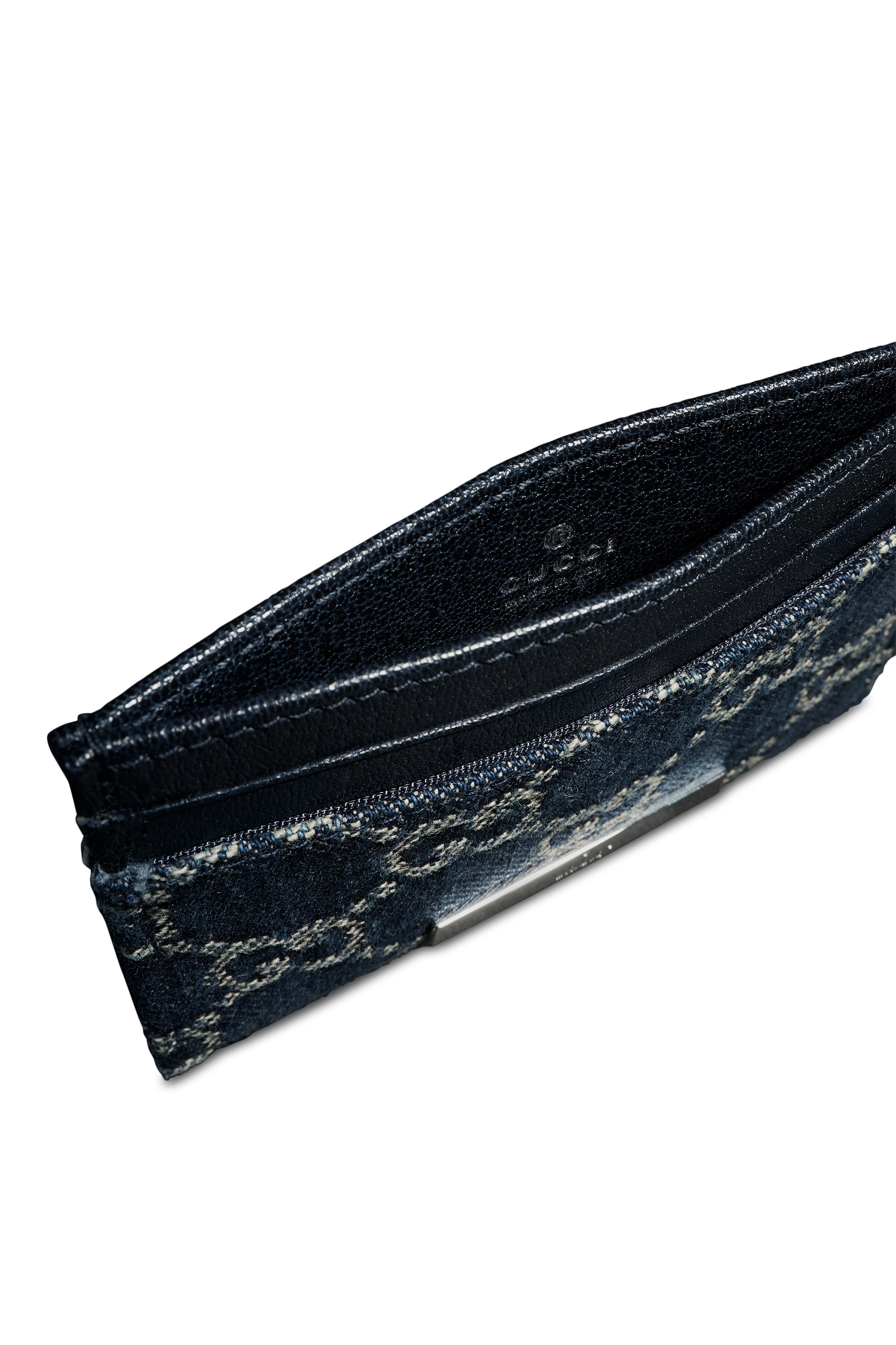 حافظة بطاقات بحلية شعار الماركة