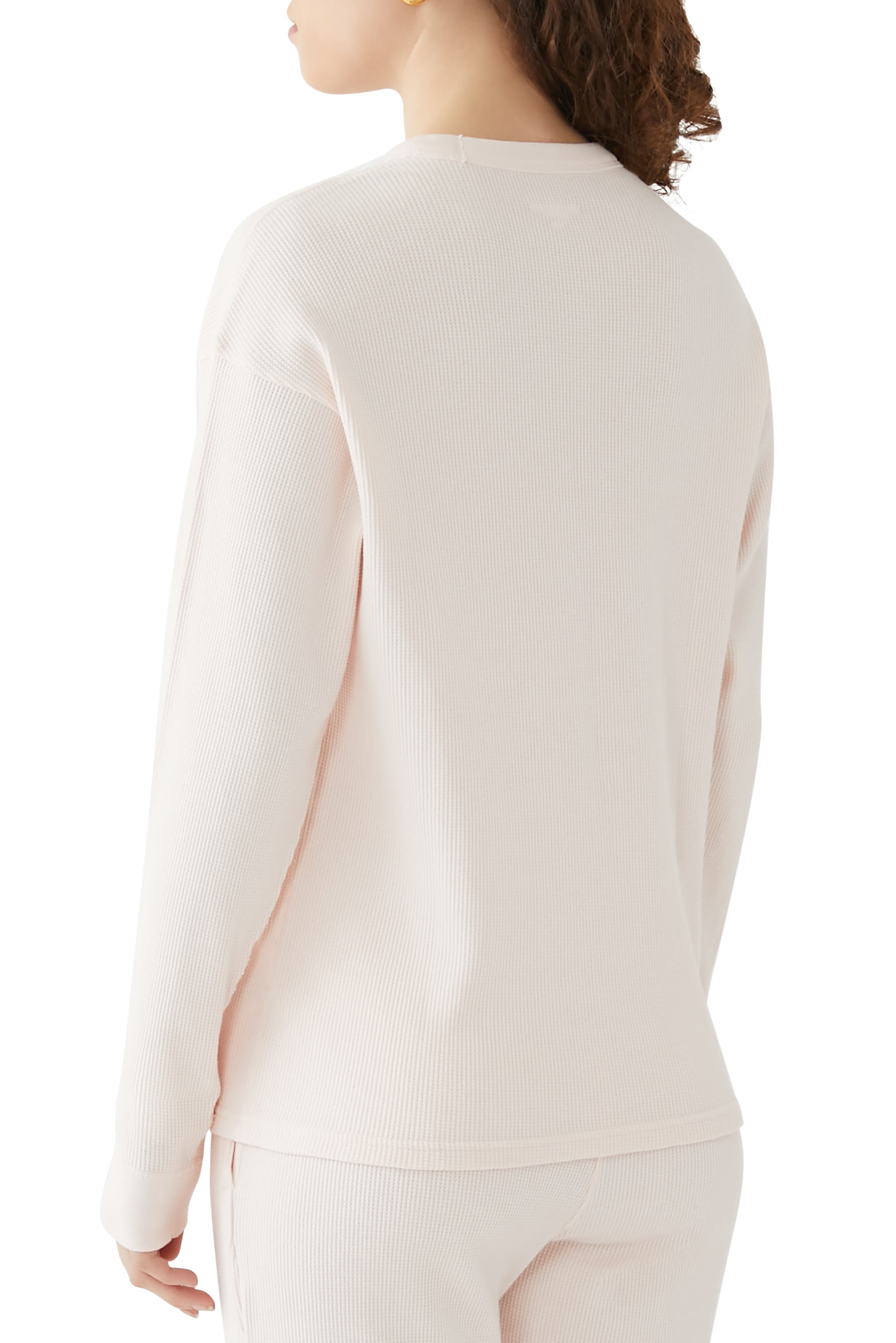 سويت شيرت بياقة ضيقة نسيج متشابك