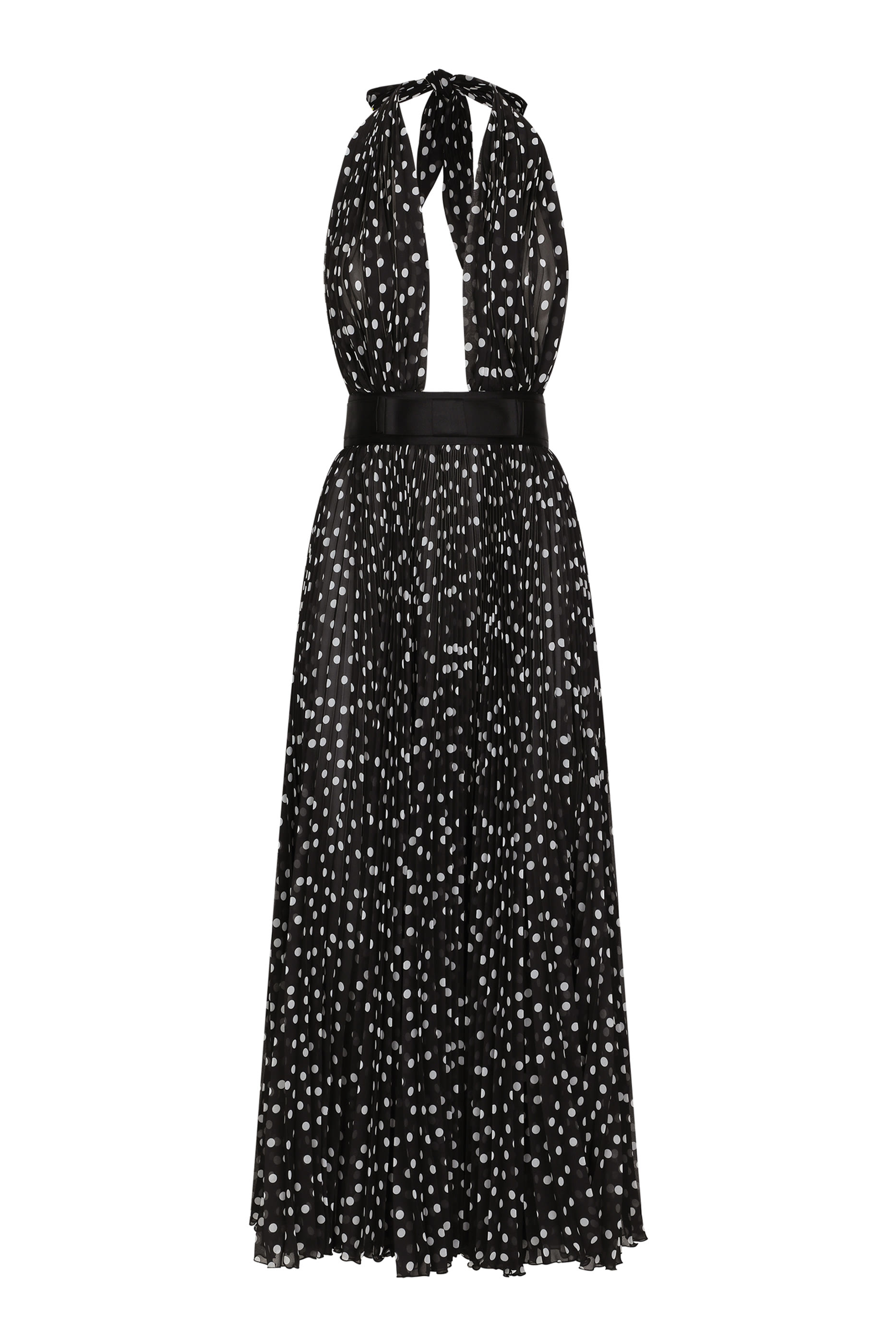 فستان شيفون بنقشة نقاط