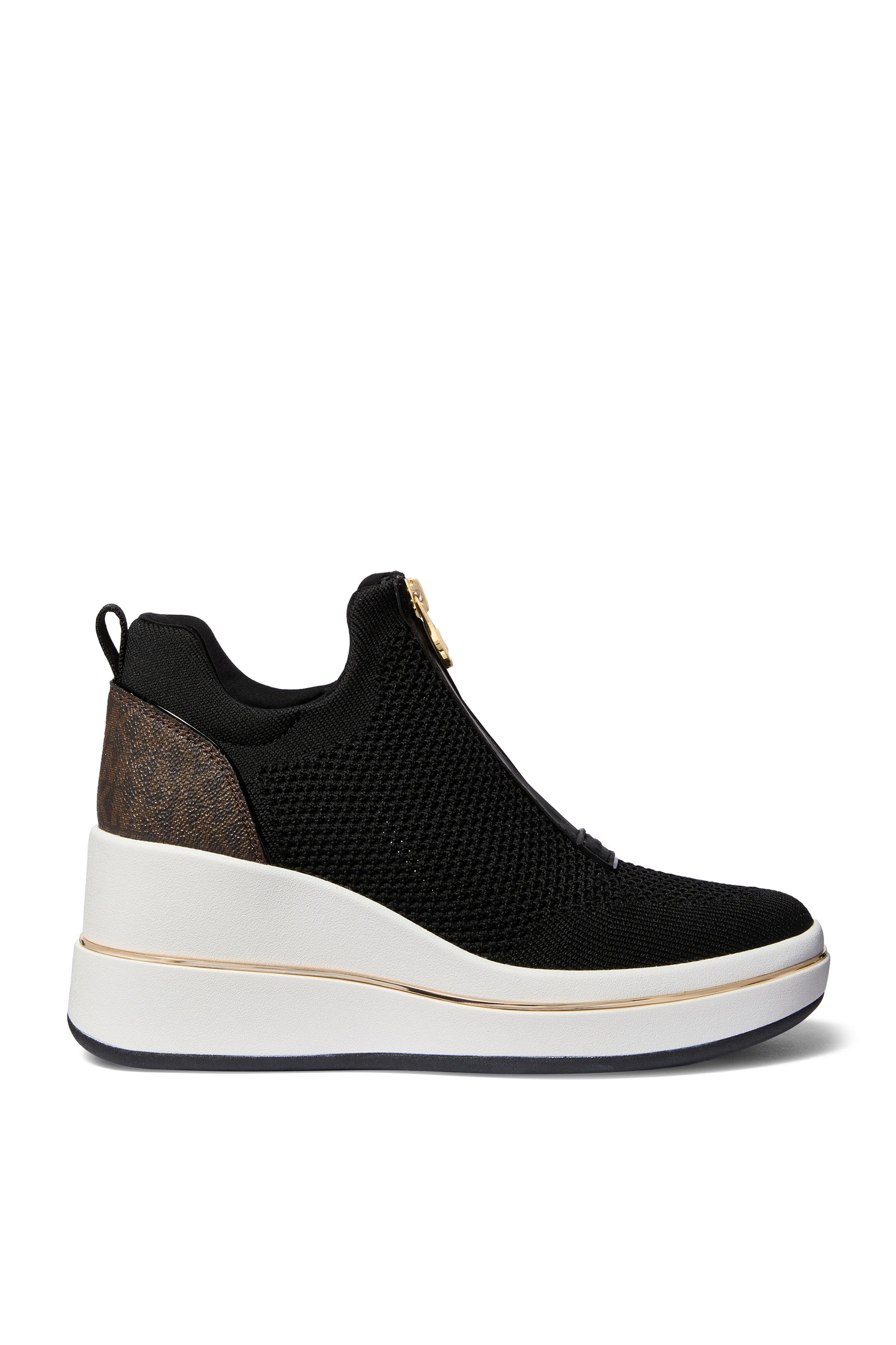 سنيكرز إيمي بكعب ويدج بسحاب قماش شبكي