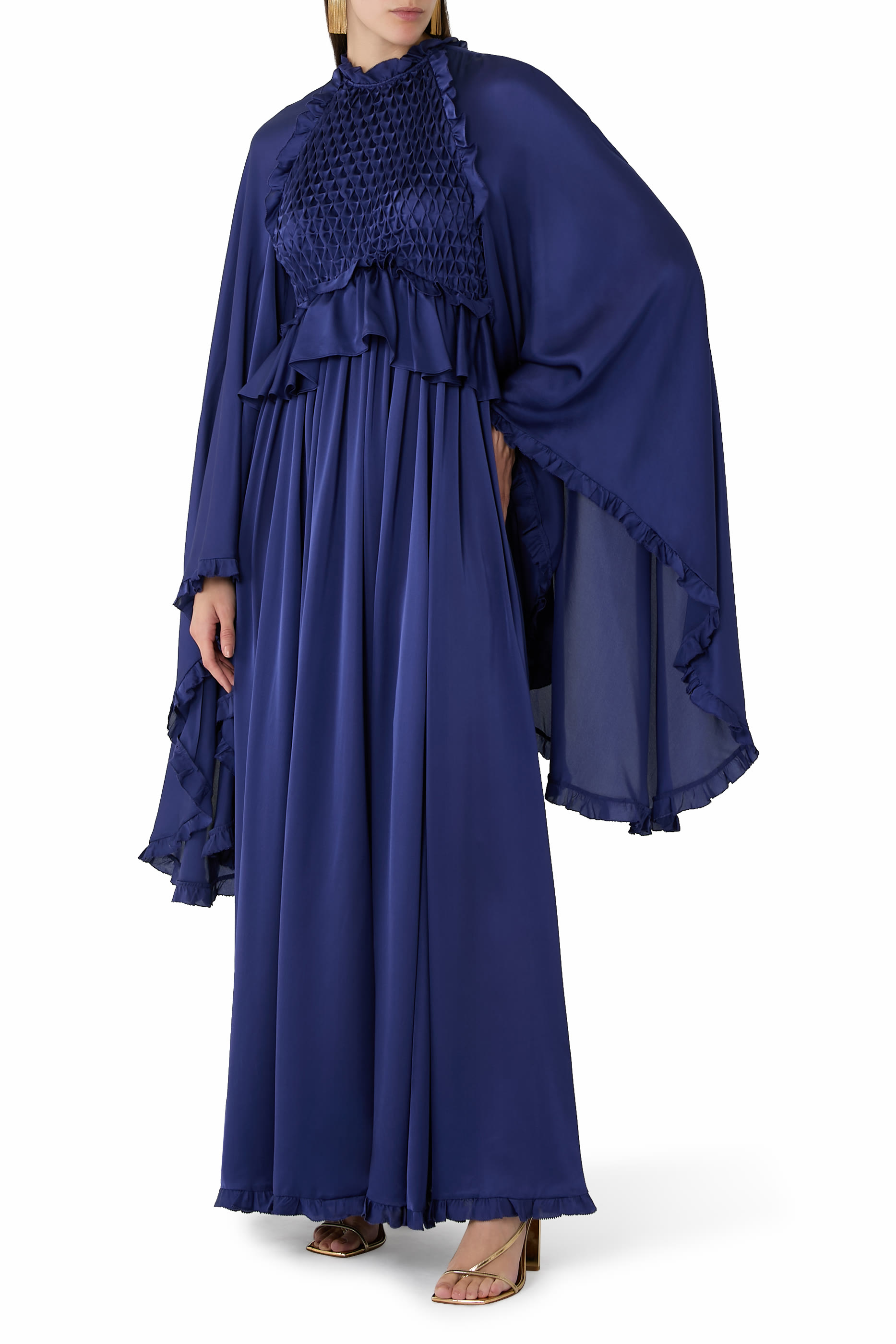 فستان هيبنوتيك بكشكش وأكمام واسعة