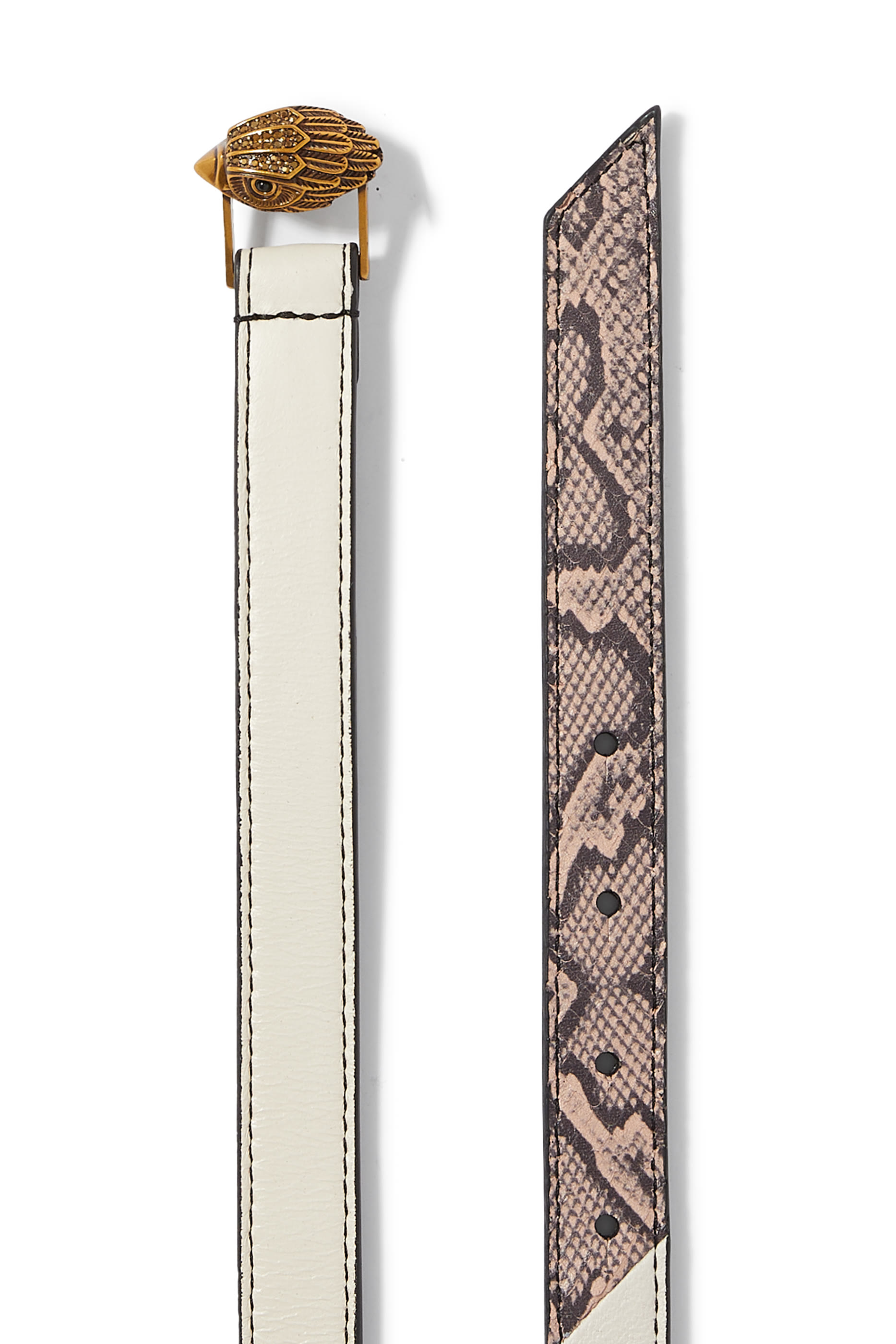 حزام بحلية شعار الماركة جلد