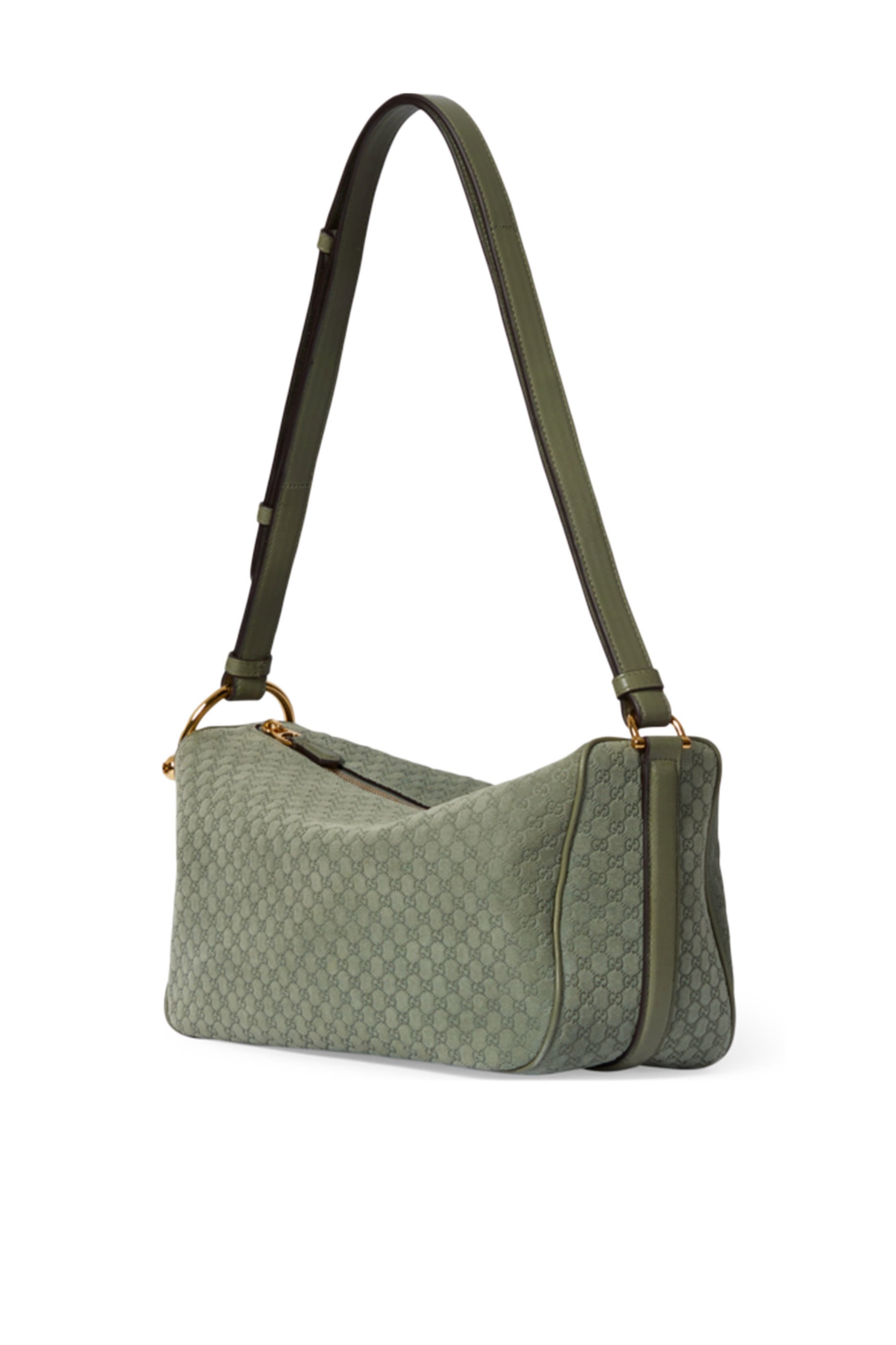 حقيبة كتف متوسطة بنصف حلية لجام الحصان