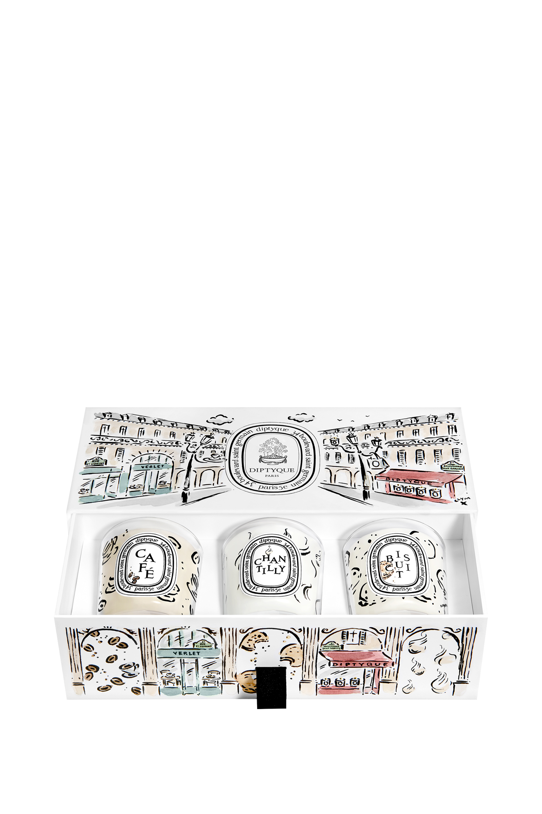 شموع كافيه، شانتيلي، بيسكيت