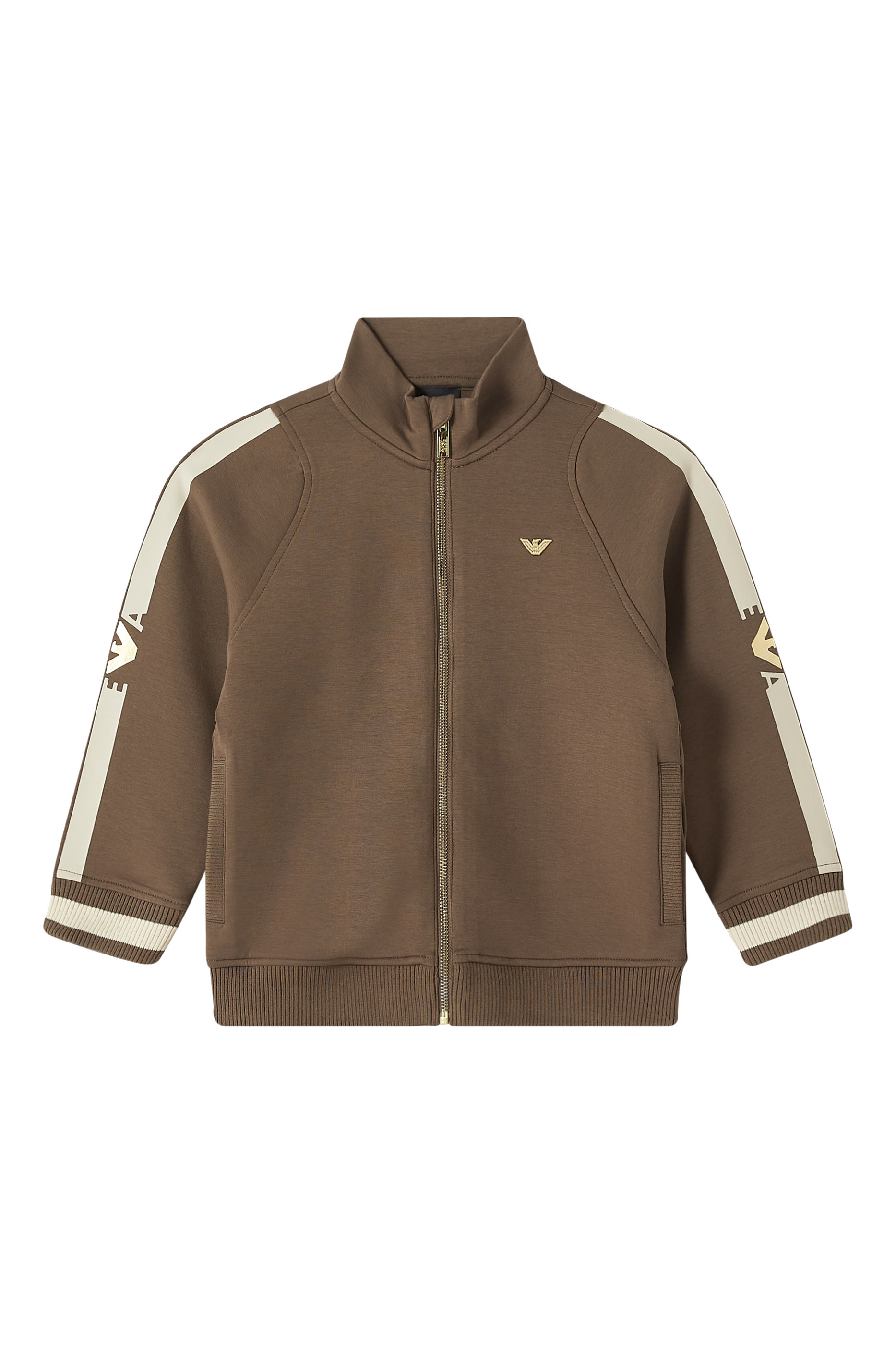 سويت شيرت بشريط بشعار الماركة للأطفال