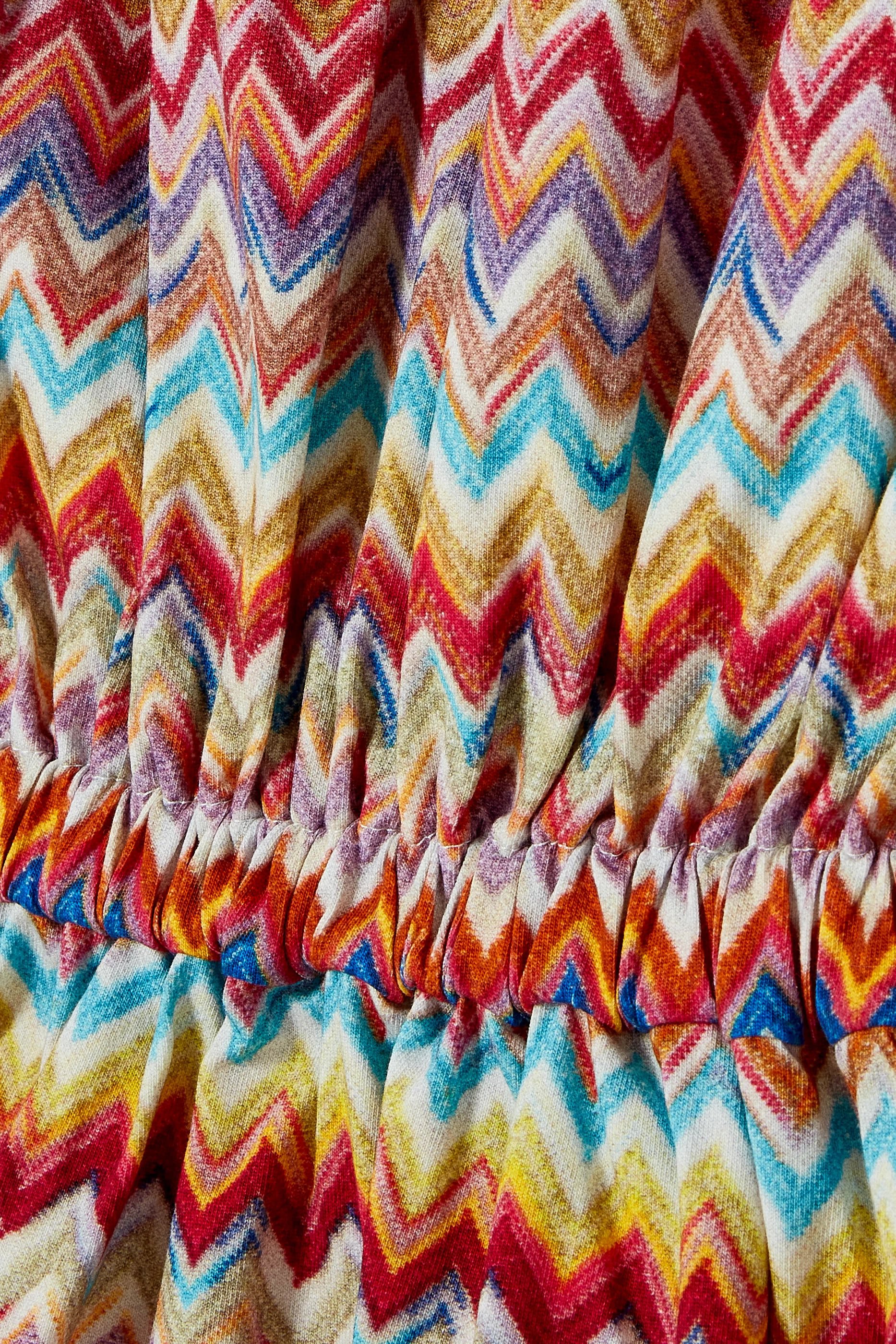 فستان بنقشة خطوط متعرجة جيرسيه للأطفال