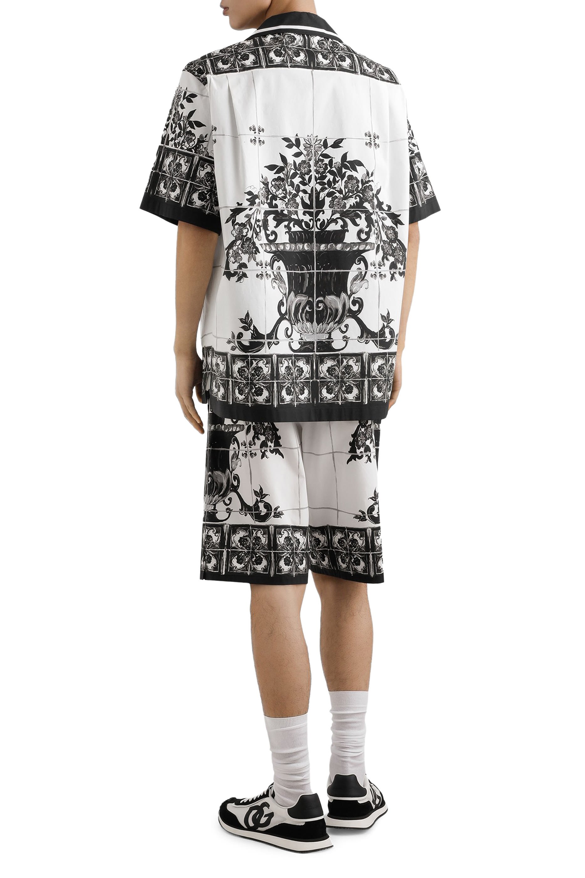 قميص هاواي بطبعة مايوليكا بوبلين