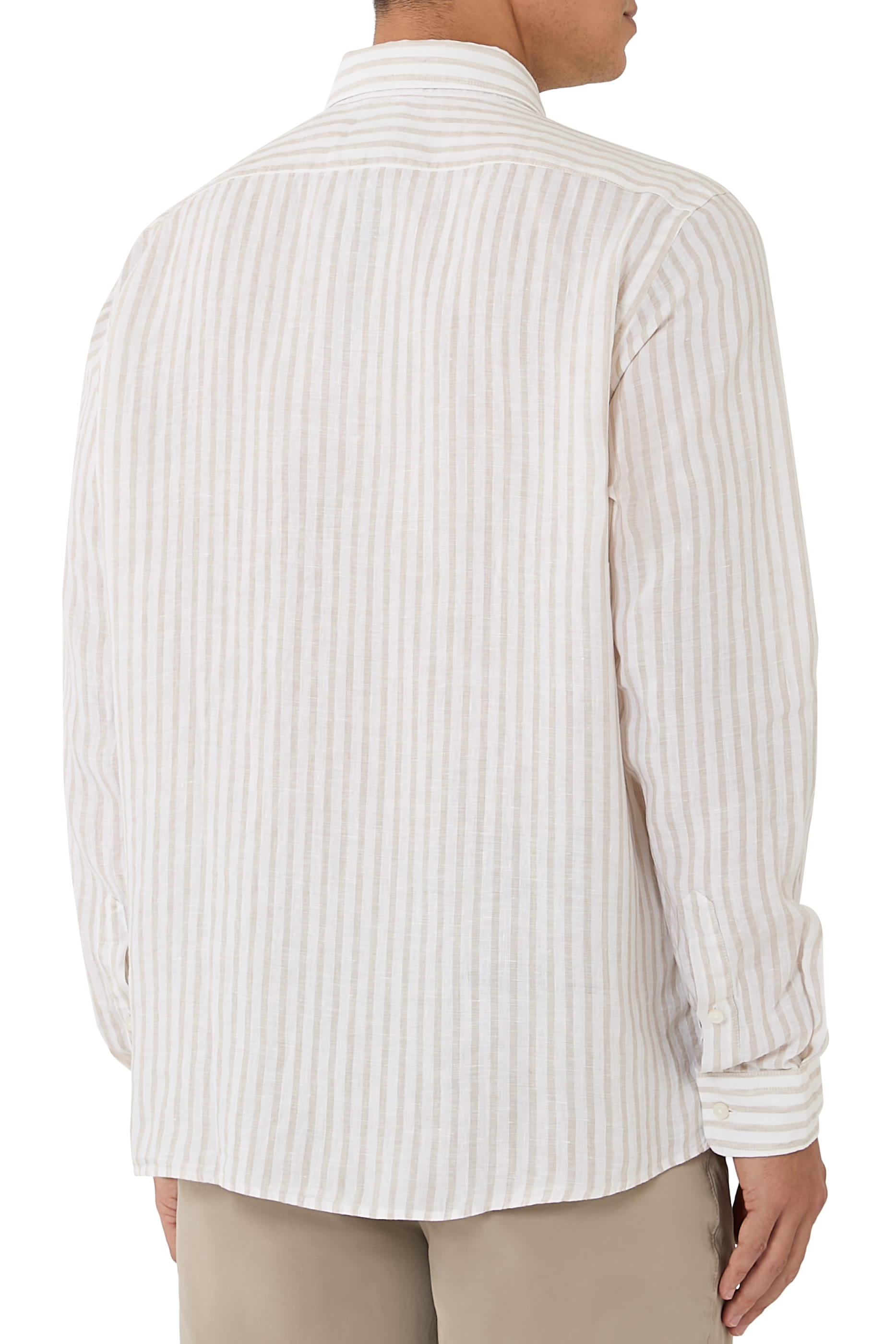 قميص مخطط كتان